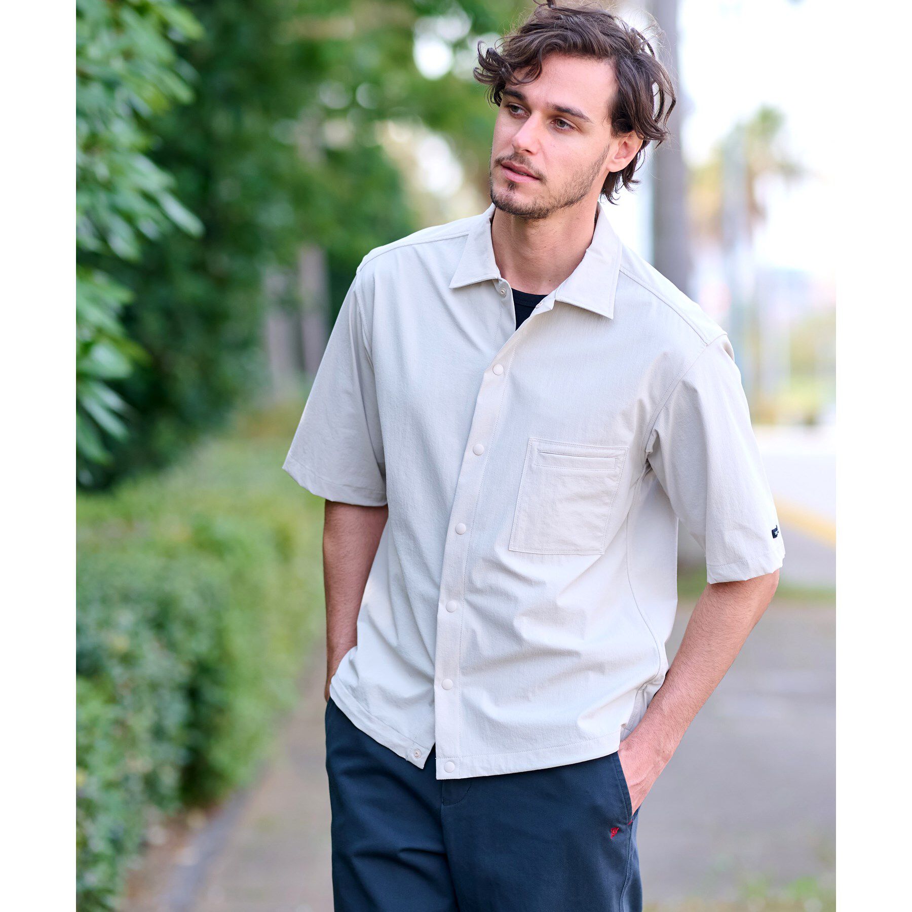 DRESSTERIOR「【セットアップ可】ライトクロス 2WAYストレッチシャツ」|シャツ・ブラウス|