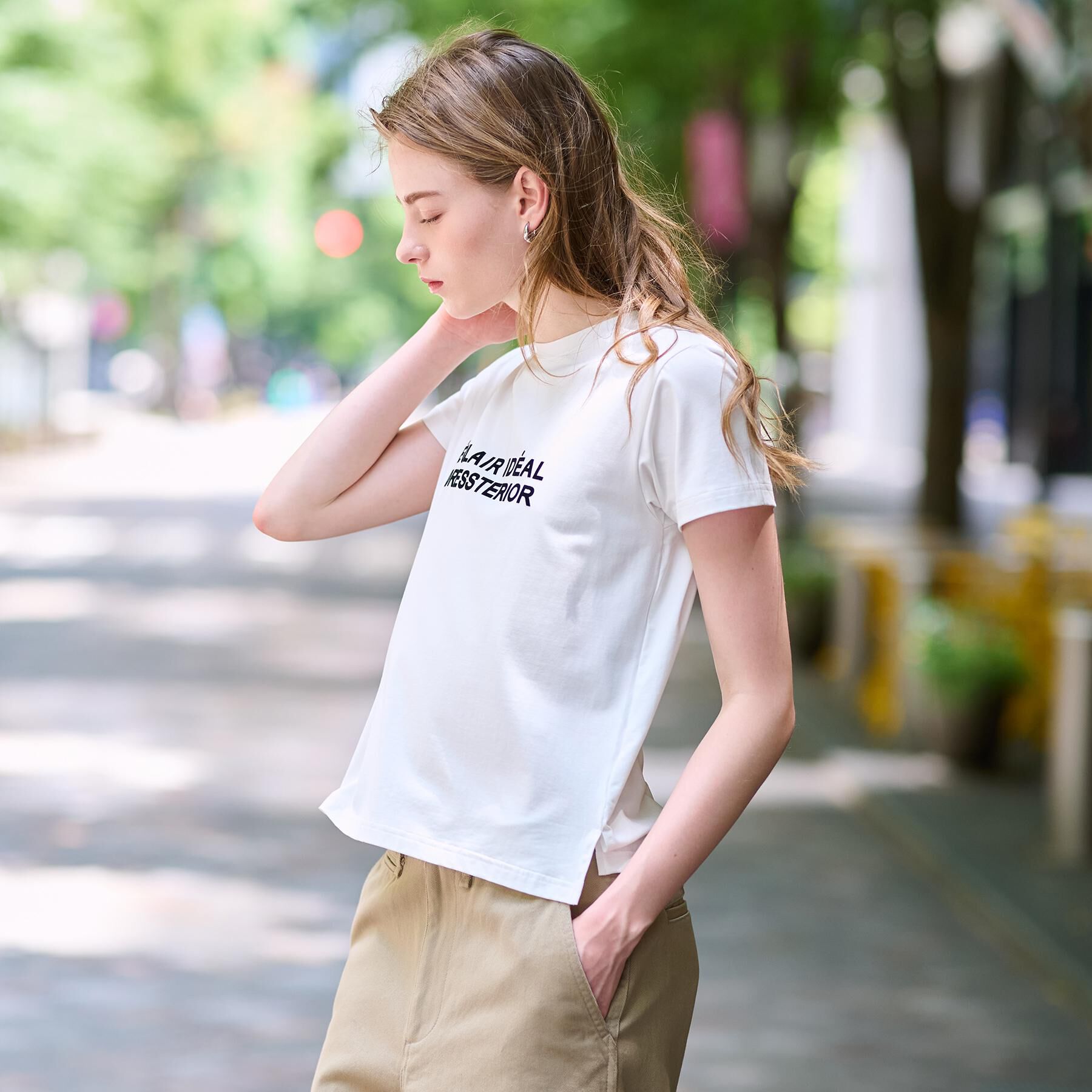 DRESSTERIOR「クリア天竺ロゴTシャツ」|Tシャツ・カットソー|