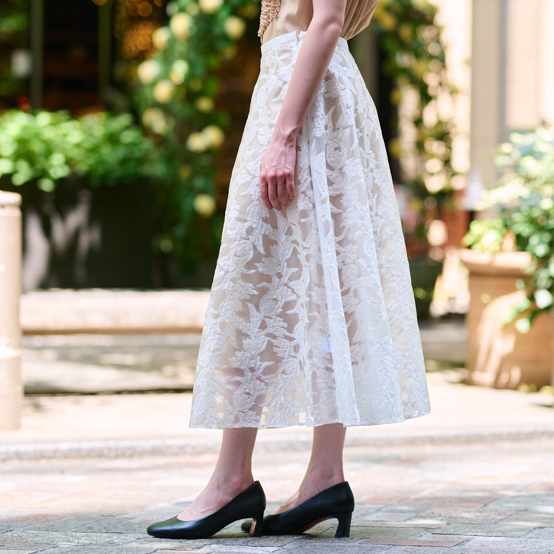 DRESSTERIOR「【きれいめ/裏地取り外し可】シアージャカードスカート」|スカート|