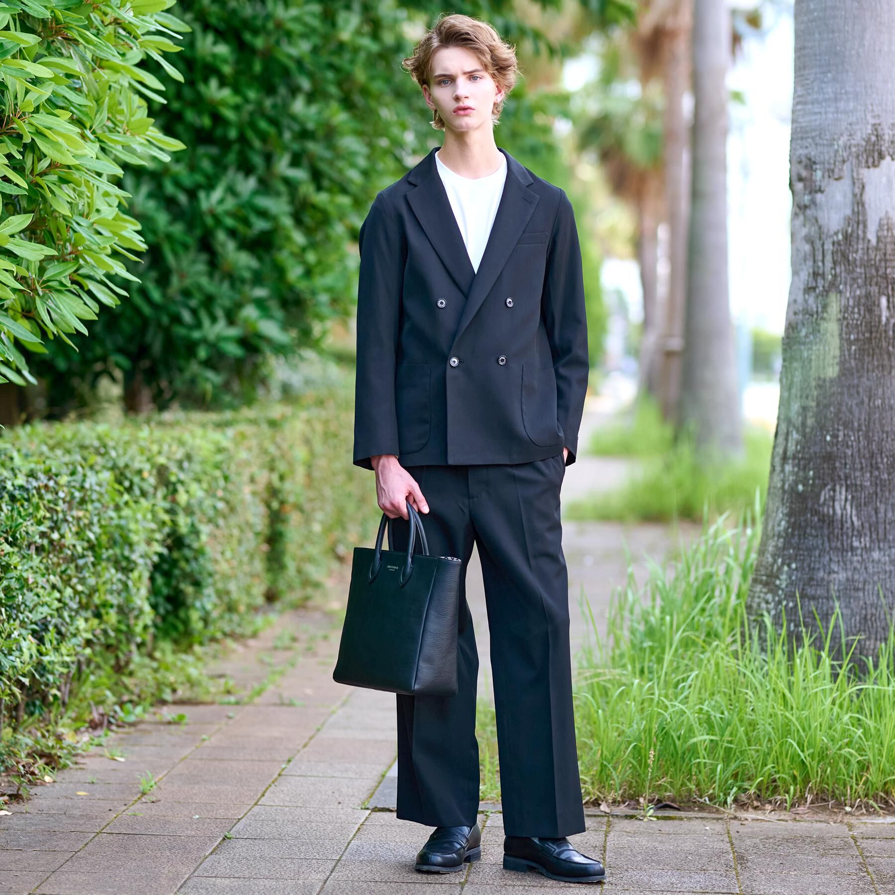 DRESSTERIOR「【セットアップ可】クリアーカルゼ コンフォータブル ダブルジャケット」|テーラードジャケット|