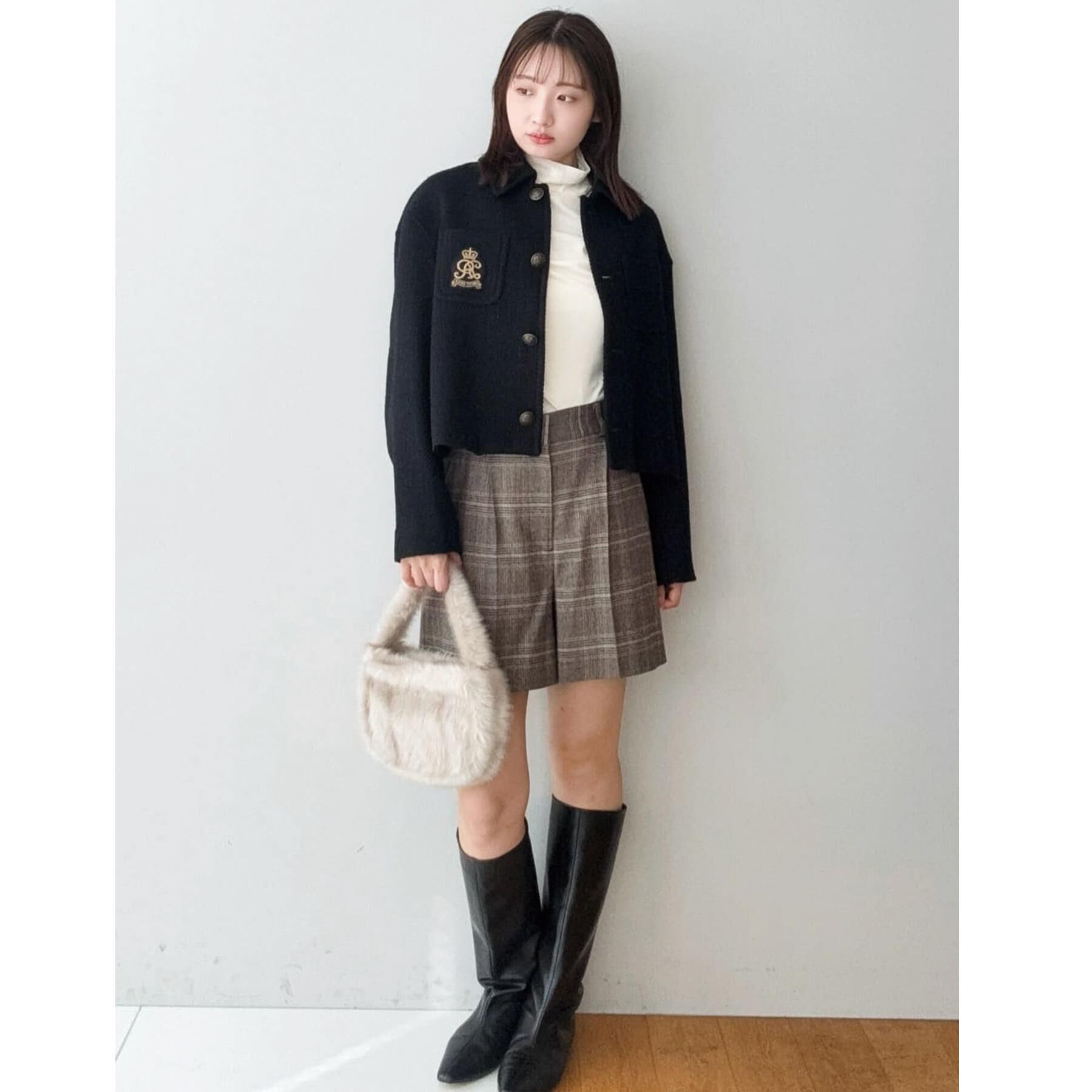 DRESSTERIOR「コンパクトフェイクファーバッグ」|ハンドバッグ|