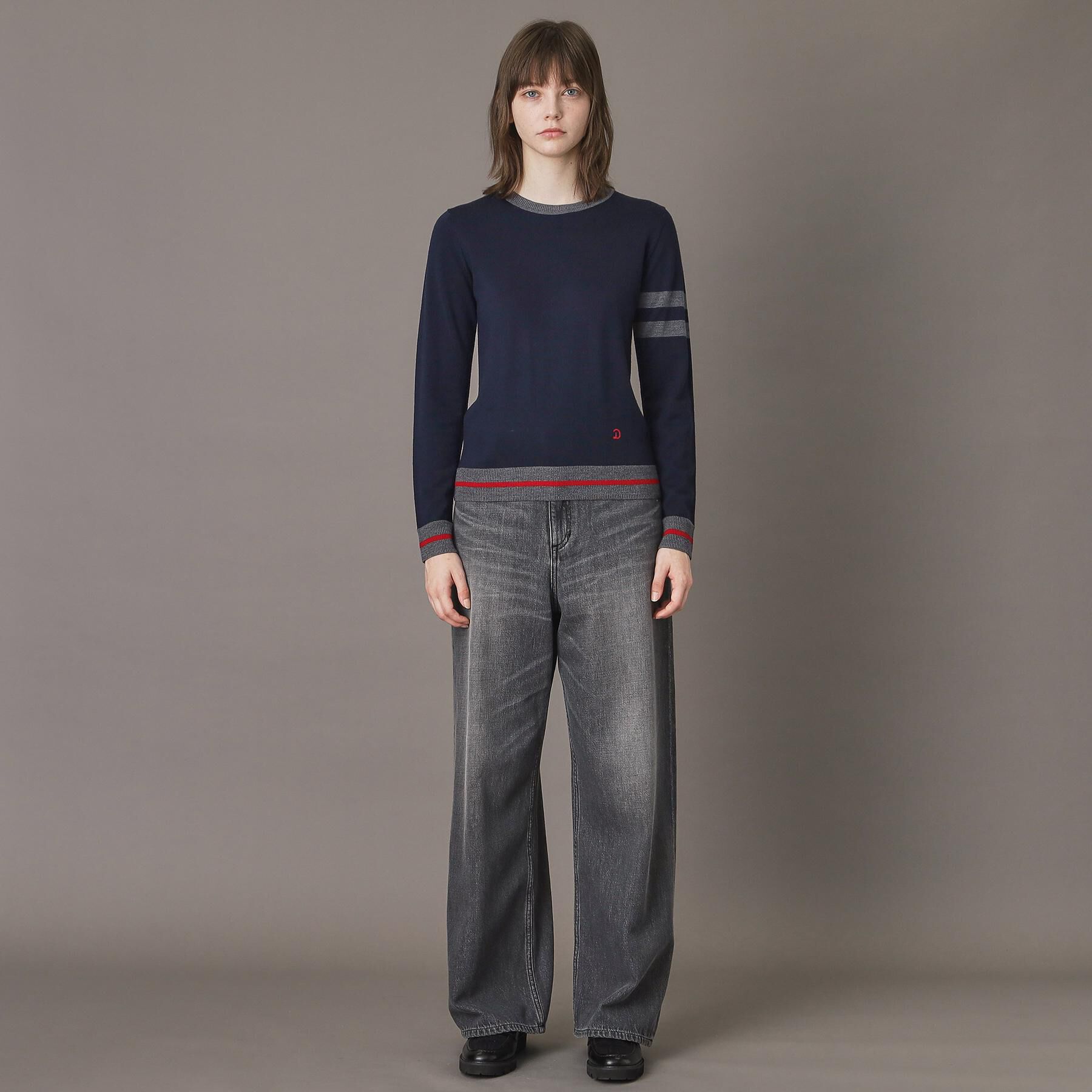 DRESSTERIOR「ファインメリノクルーネックラインプルオーバー」|ニット・セーター|