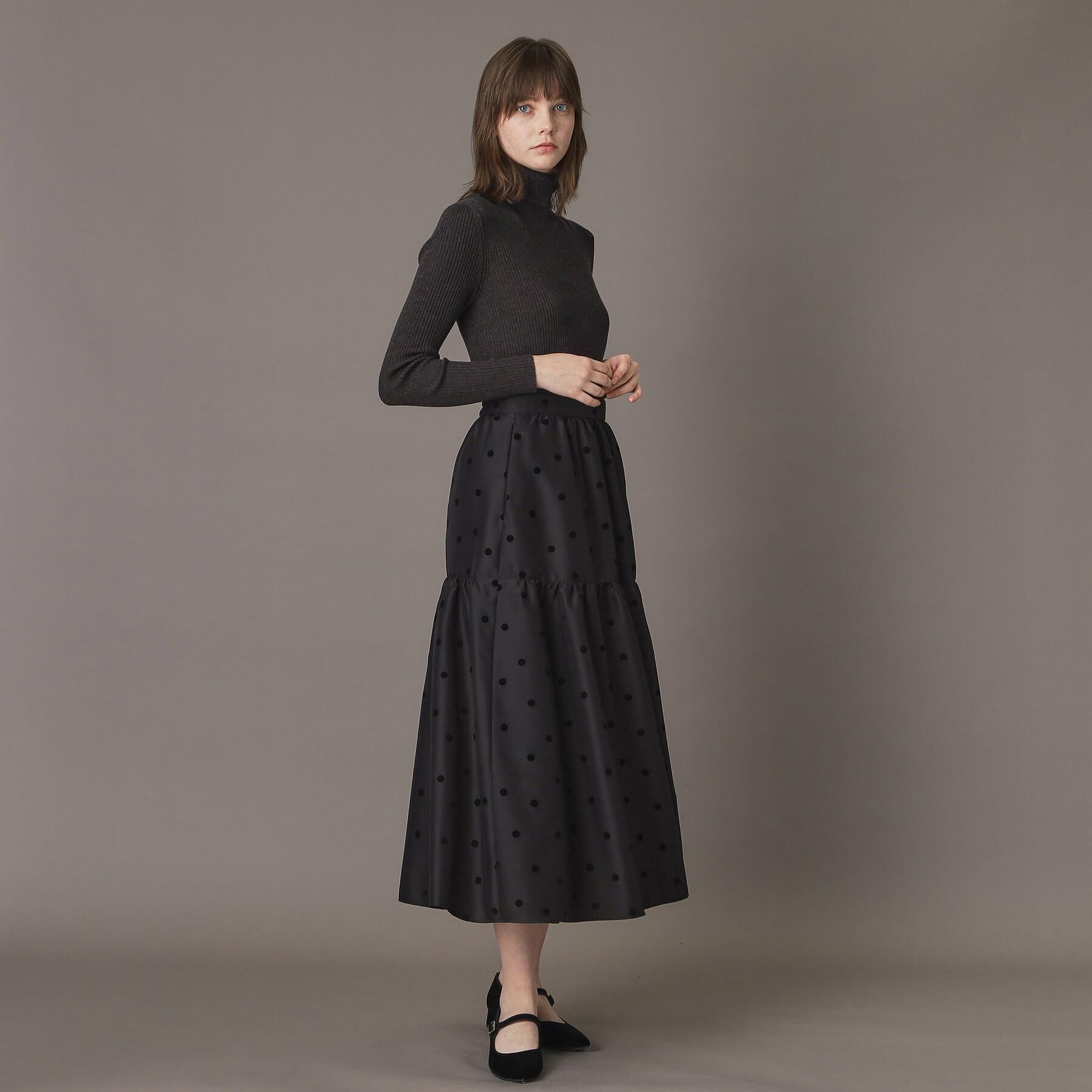 DRESSTERIOR「【CLASSY.掲載】フロッキードットスカート」|スカート|