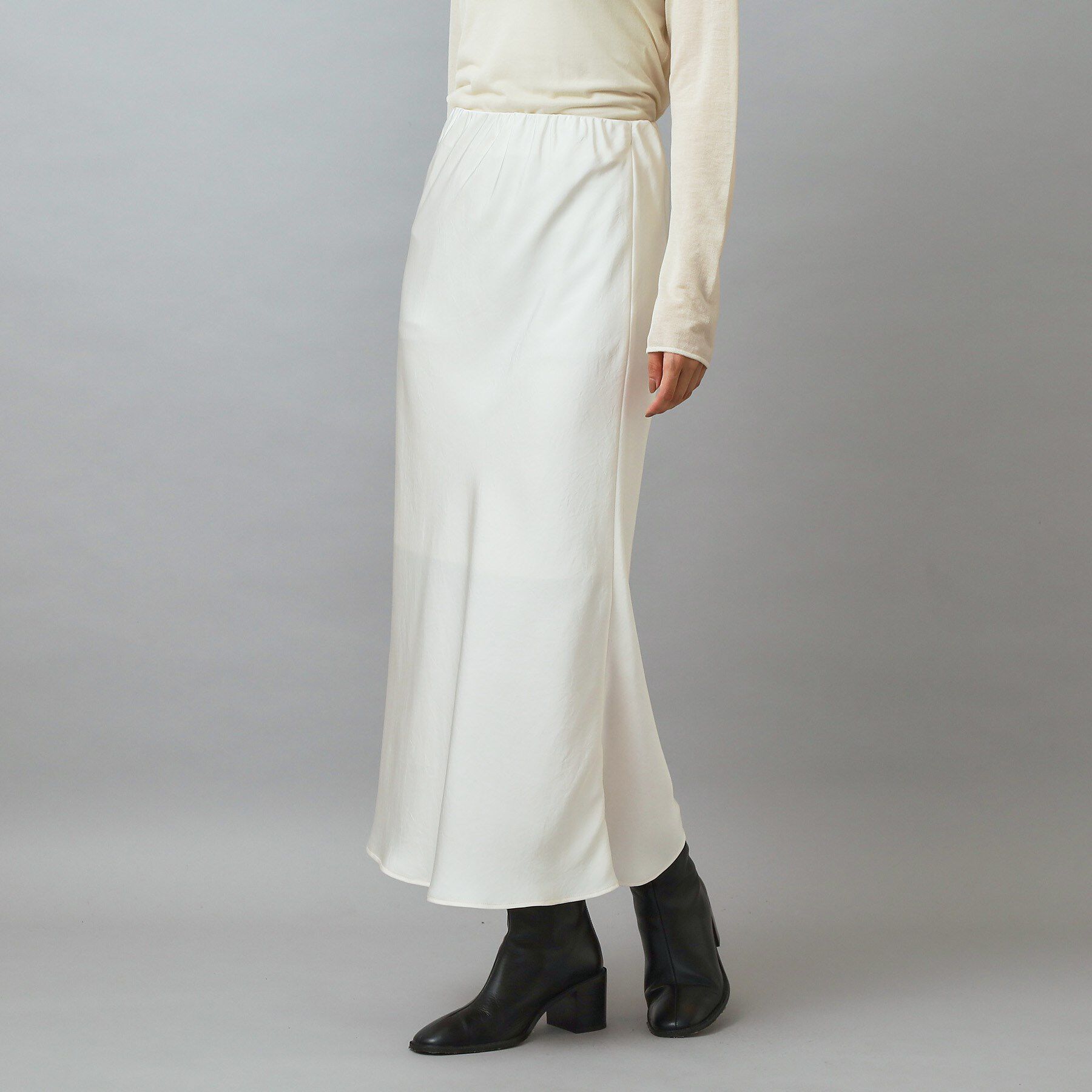 DRESSTERIOR「ストレッチヴィンテージサテンナロースカート」|スカート|