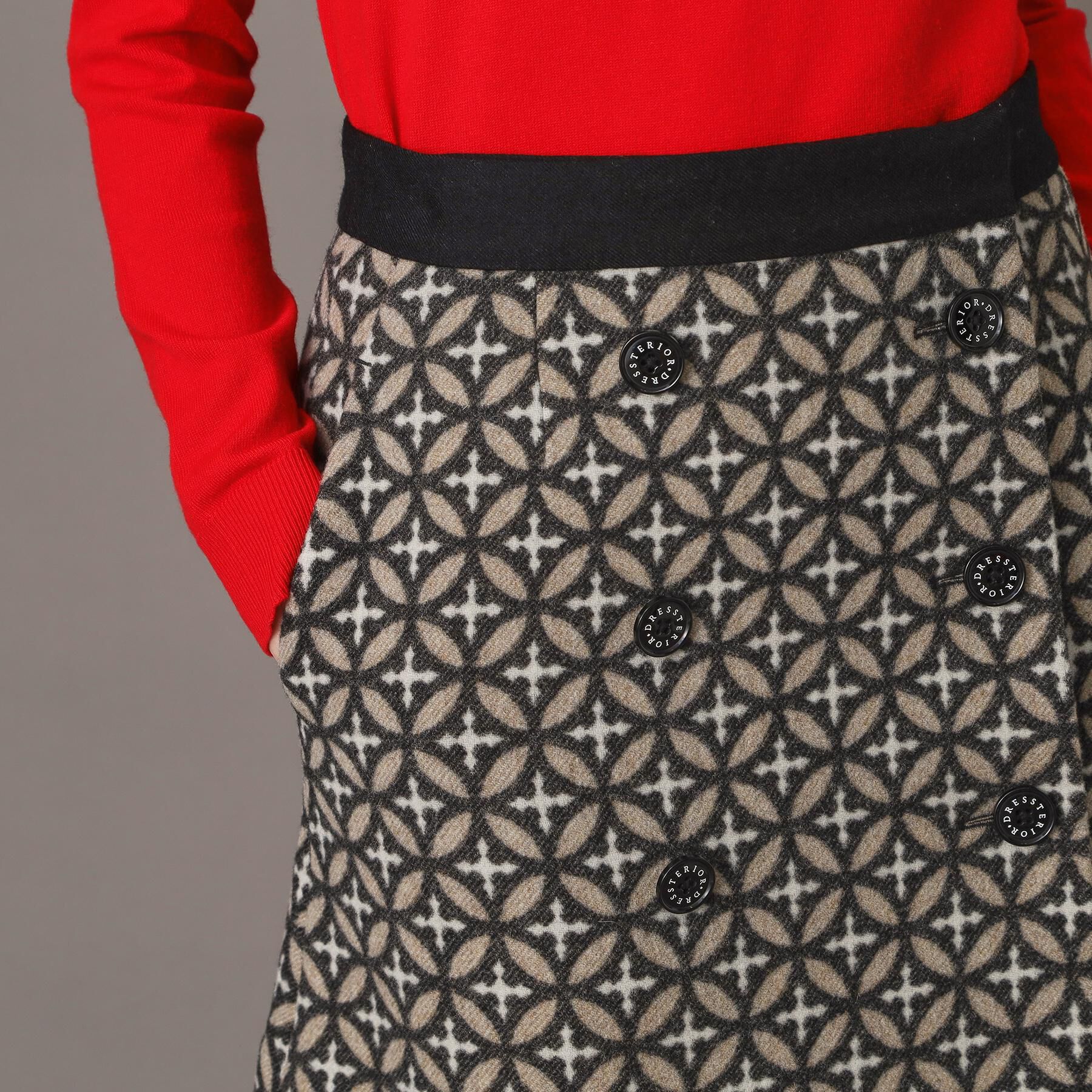 DRESSTERIOR「オーバーラップジャカードミニスカート」|スカート|