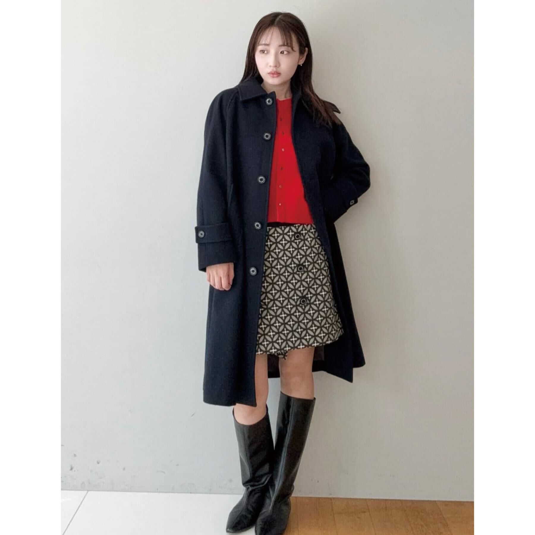 DRESSTERIOR「オーバーラップジャカードミニスカート」|スカート|