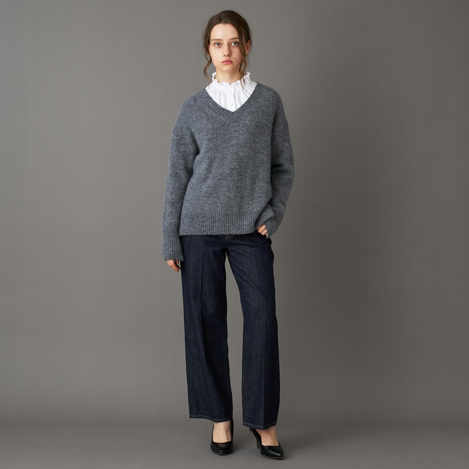 DRESSTERIOR「アルパカブレンドVネックニット」|ニット・セーター|