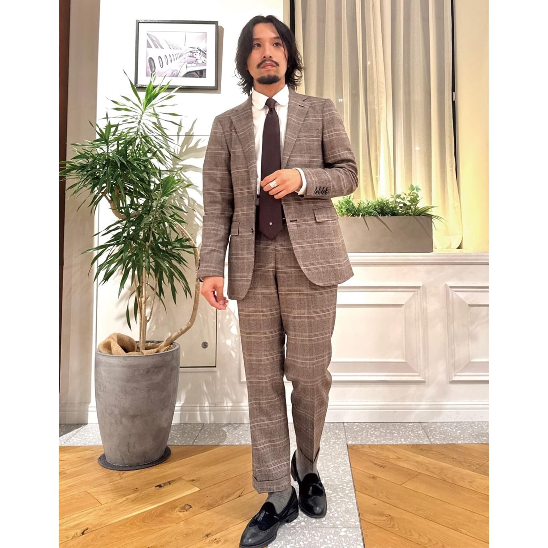 DRESSTERIOR「【セットアップ可】ヨーロピアン グレンチェックトラウザーズ」|その他|