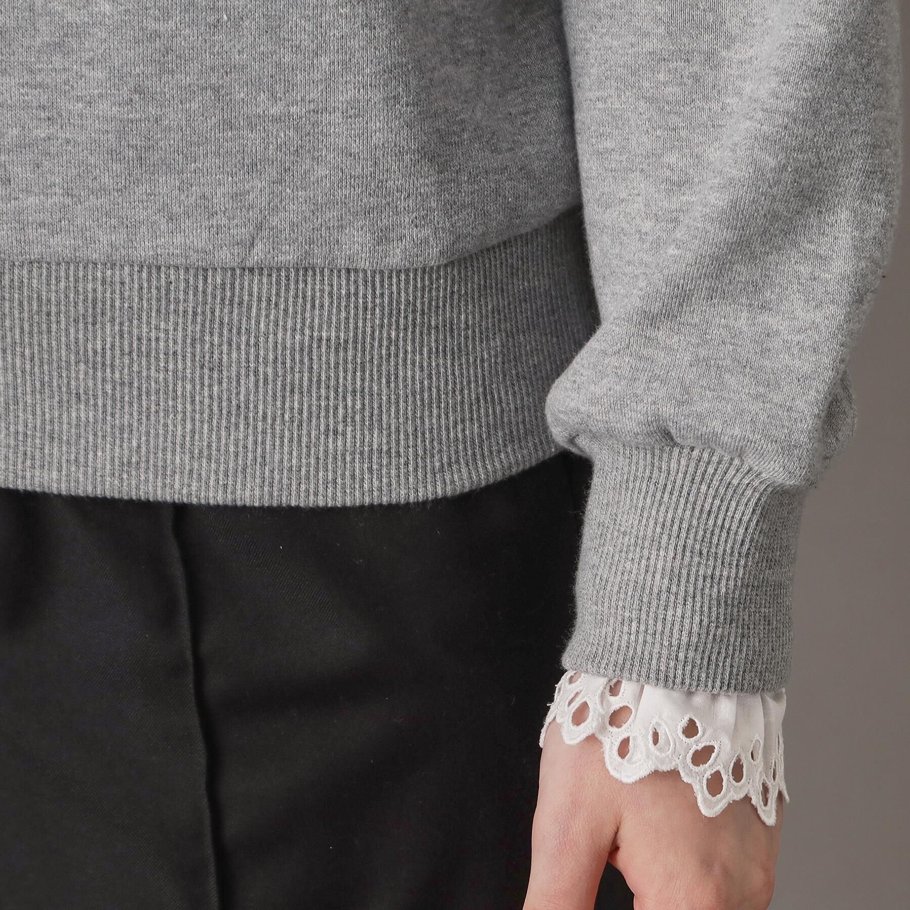 DRESSTERIOR「取り外しフリル付き裏毛プルオーバー」|パーカー|