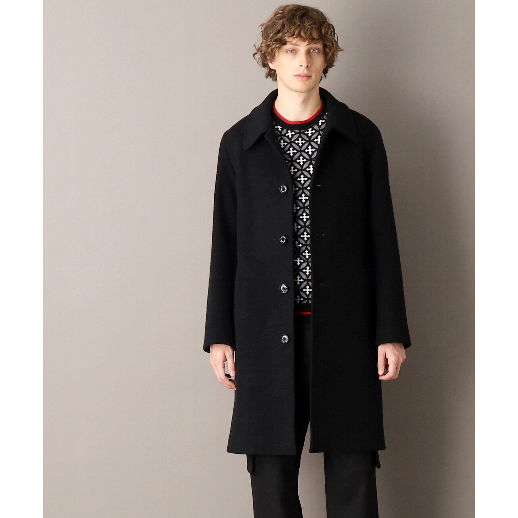 DRESSTERIOR「【SUPER140&rsquo;sウール】メルトン ステンカラーコート」|ステンカラーコート|