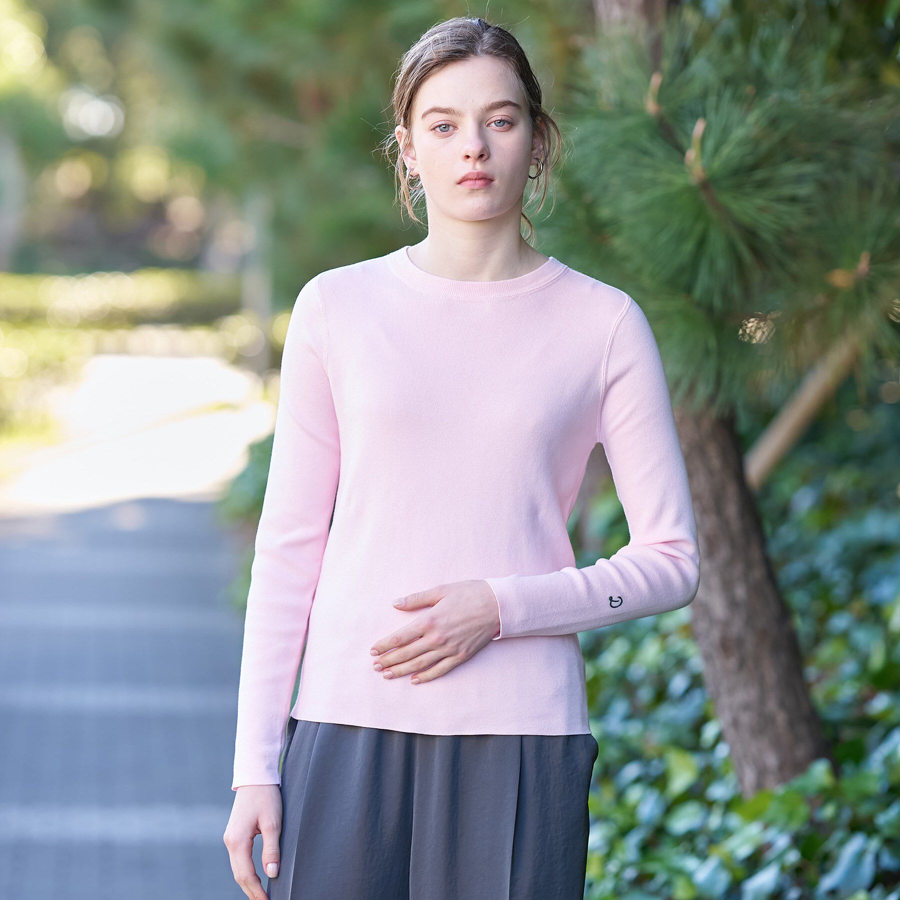 DRESSTERIOR「【ウォッシャブル】コットンフルニードルニット」|ニット・セーター|ライトピンク(070