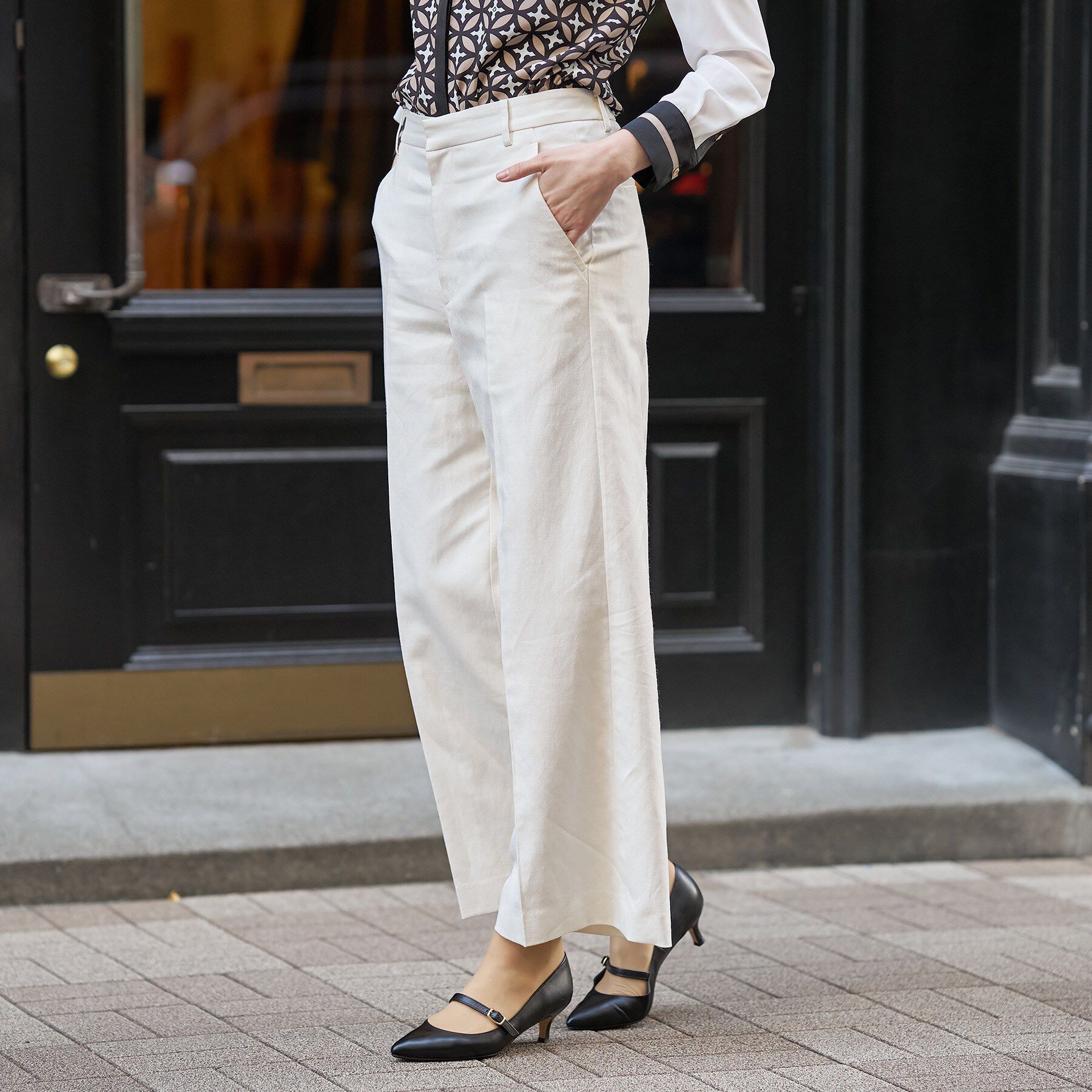 DRESSTERIOR「【セットアップ可】リネンブレンドワイドパンツ」|その他|