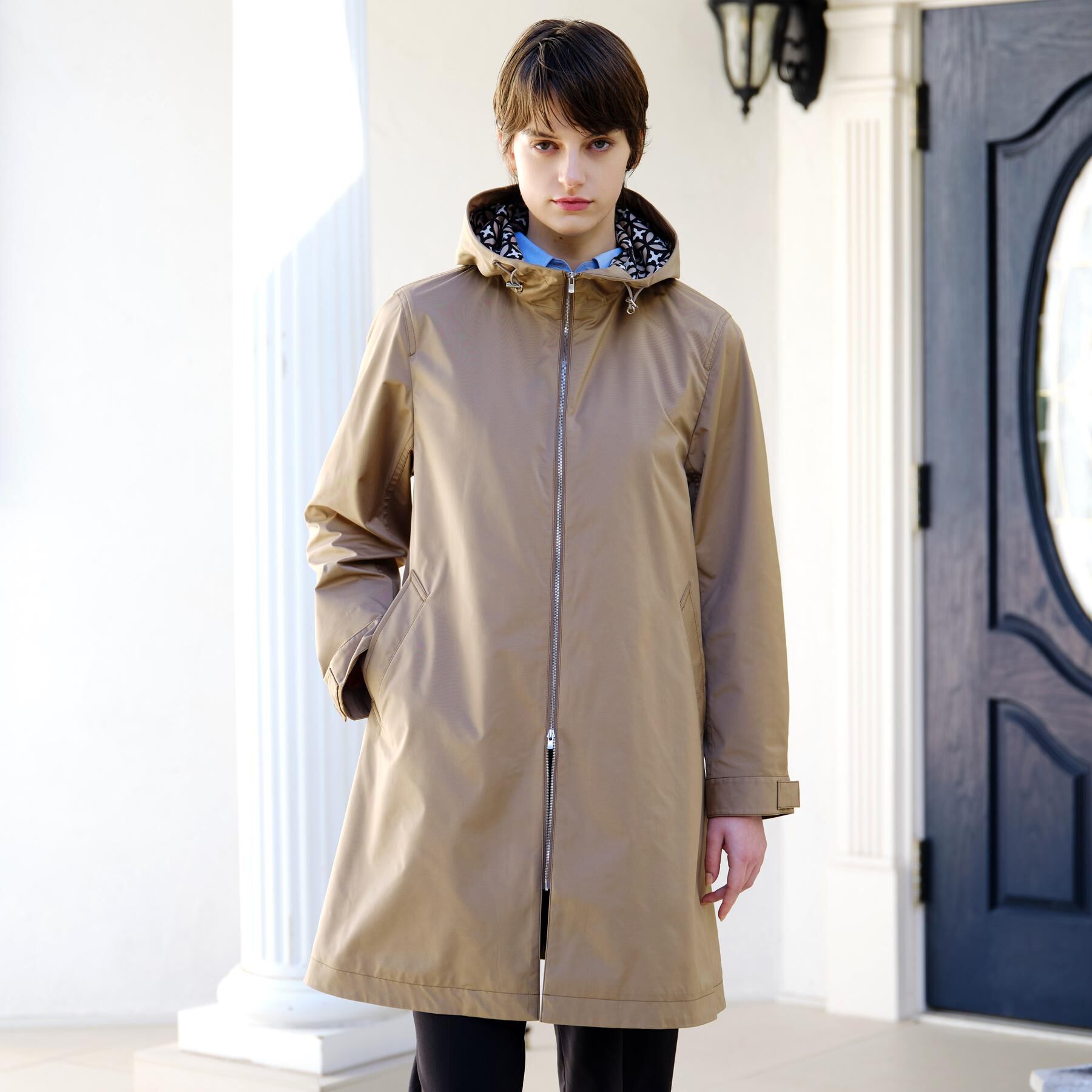 DRESSTERIOR「【ウォッシャブル/撥水素材】フーテッドツイルコート」|その他|ベージュ(052)
