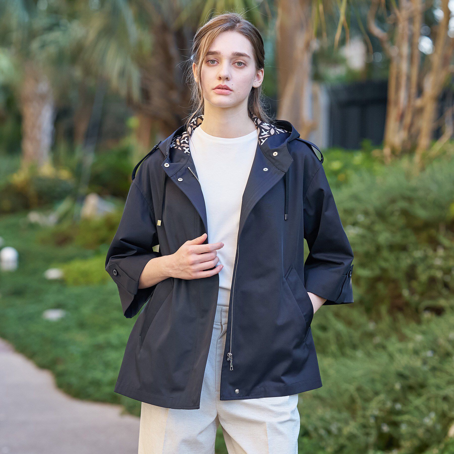 DRESSTERIOR「【ウォッシャブル/撥水素材】Ａライン ショートモッズコート」|ブルゾン・スタジャン|