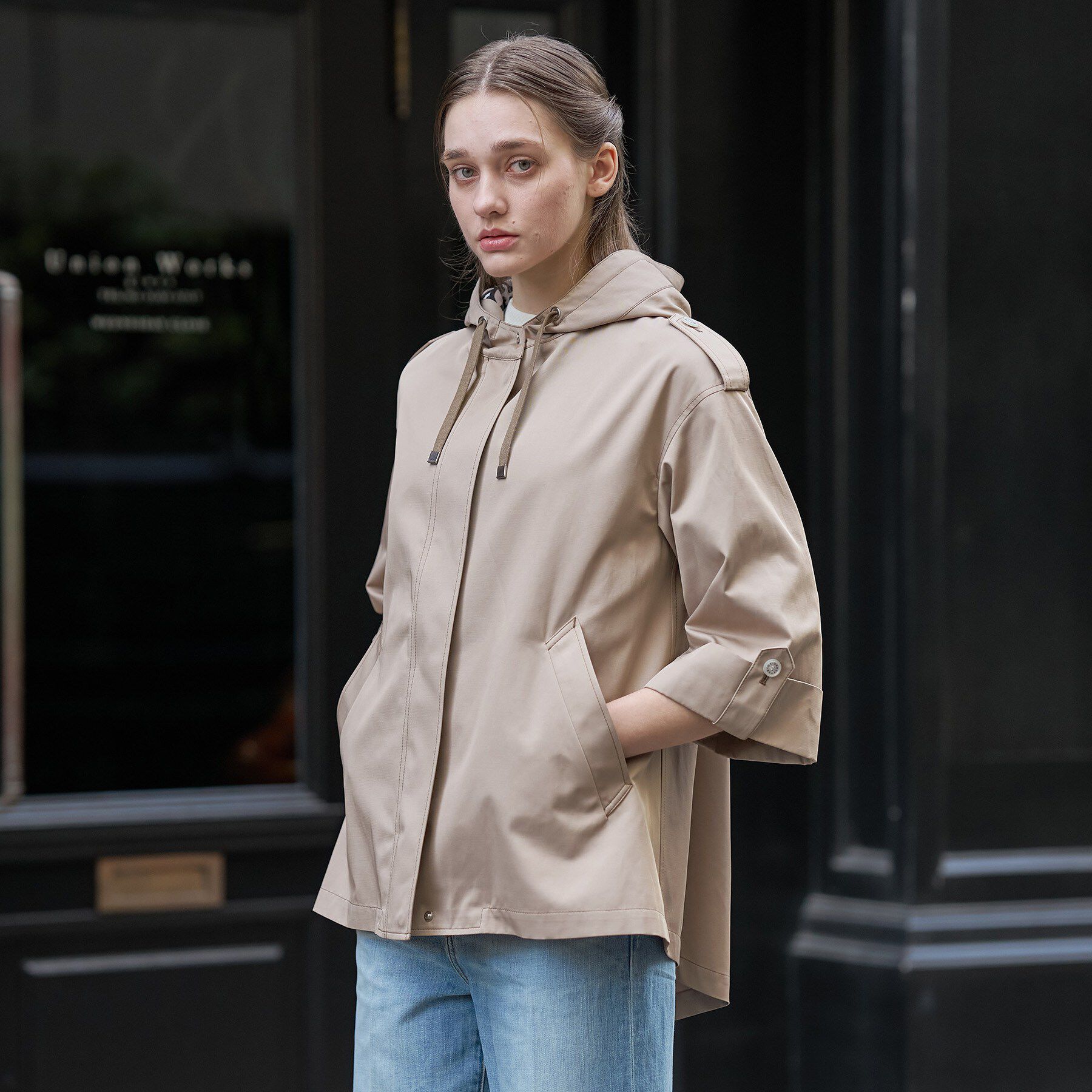 DRESSTERIOR「【ウォッシャブル/撥水素材】Ａライン ショートモッズコート」|ブルゾン・スタジャン|