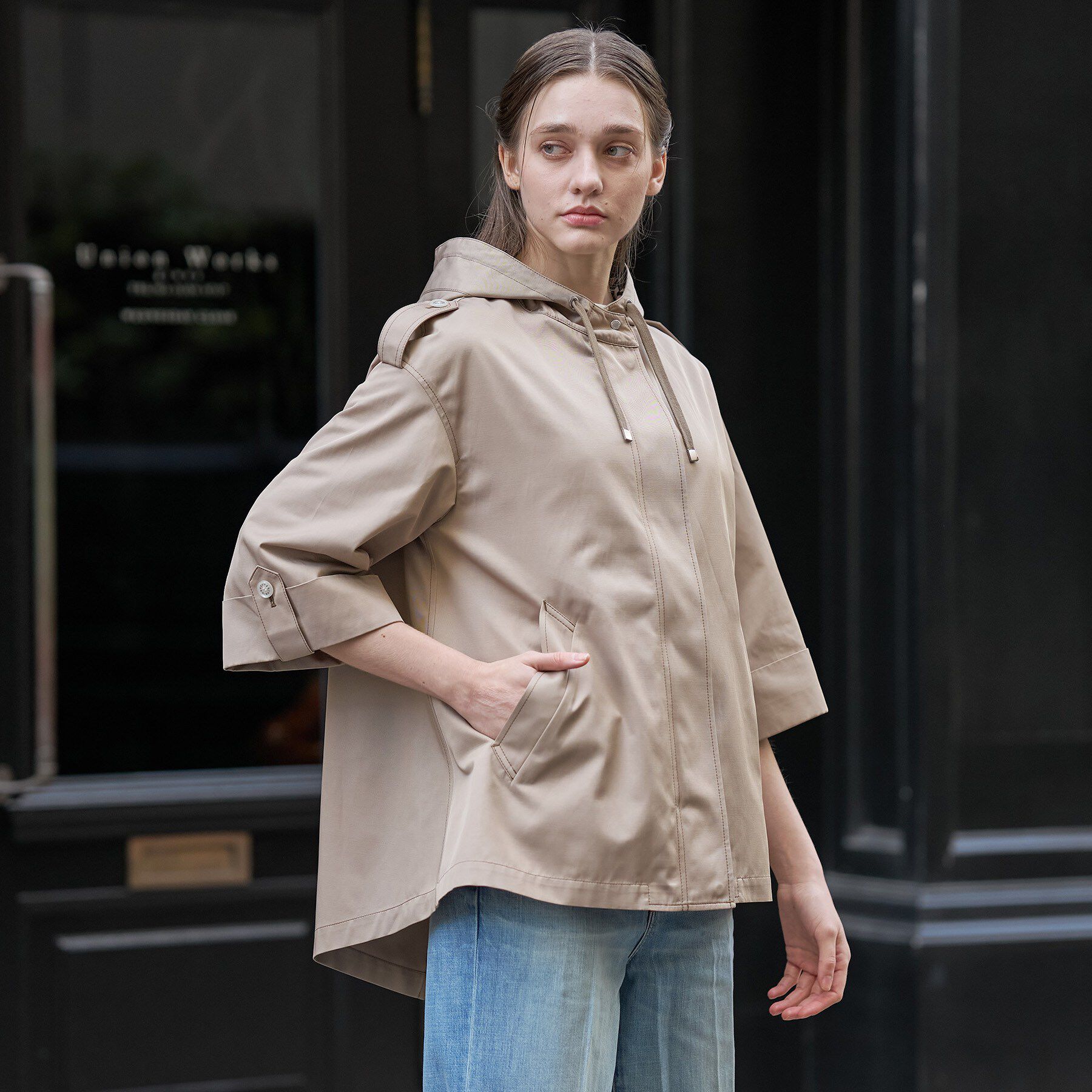 DRESSTERIOR「【ウォッシャブル/撥水素材】Ａライン ショートモッズコート」|ブルゾン・スタジャン|