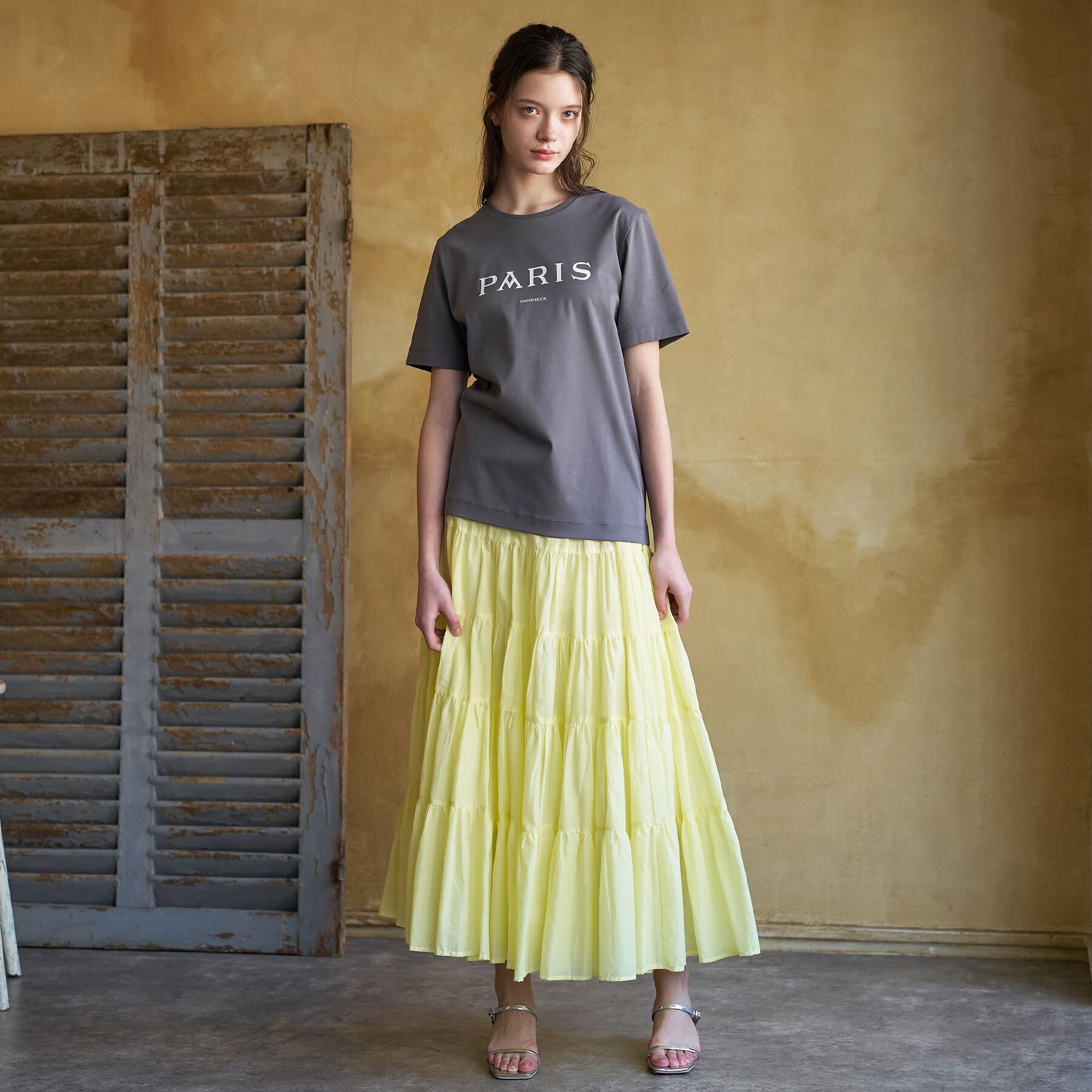 DRESSTERIOR「コットンボイルティアードスカート」|スカート|