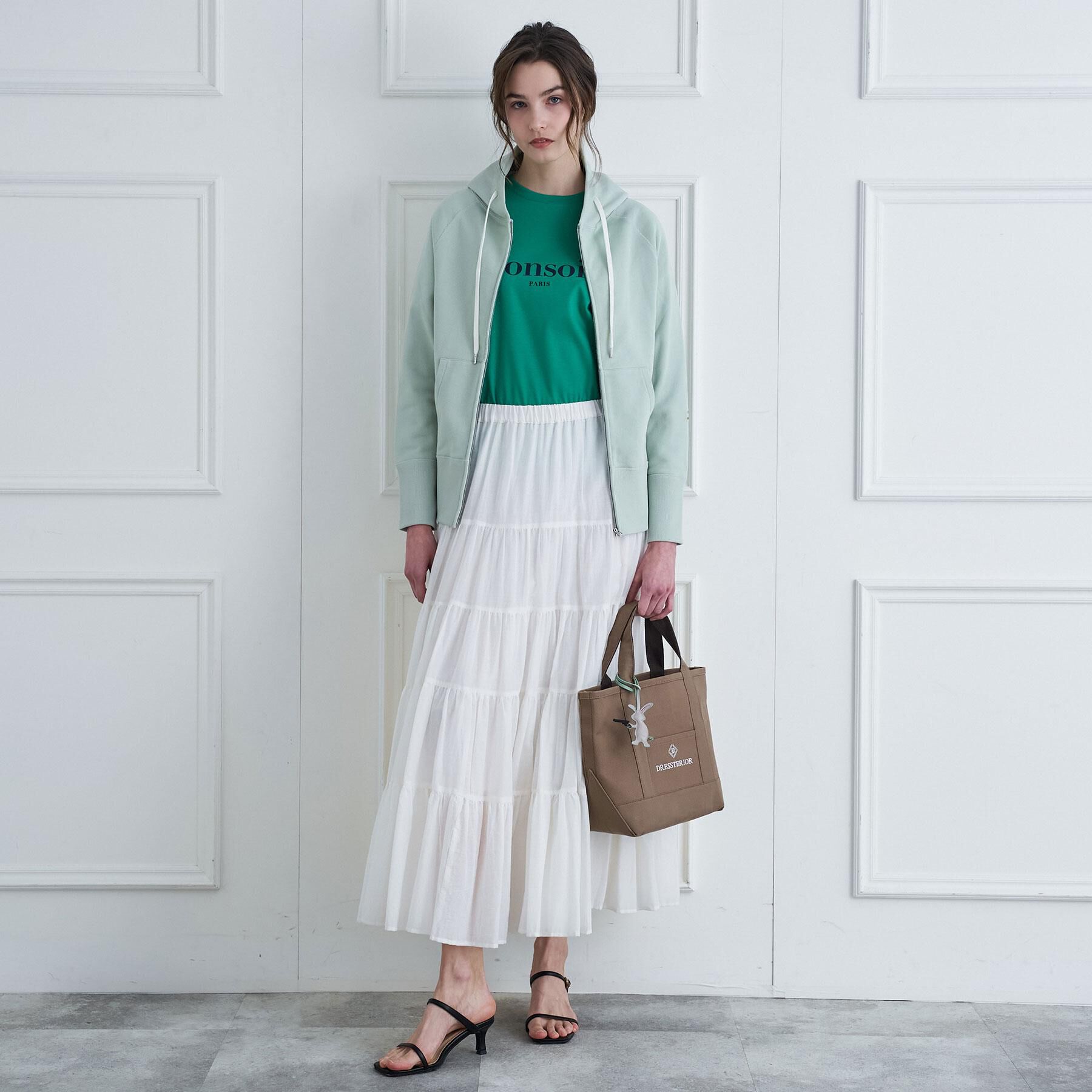 DRESSTERIOR「コットンボイルティアードスカート」|スカート|