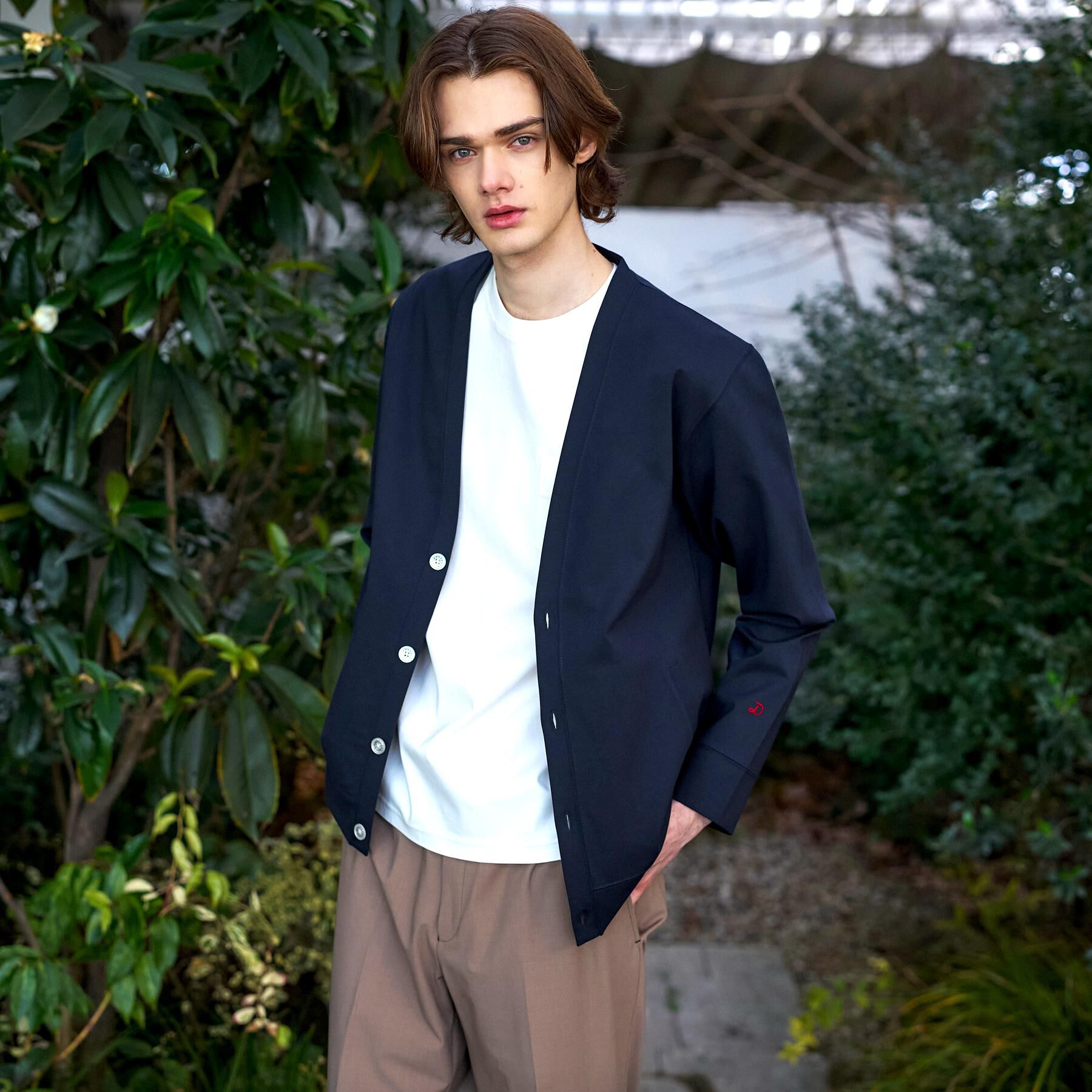 DRESSTERIOR「【接触冷感／セットアップ可】ドライタッチ ハイカウントカットソー カーディガン」|カーディガン|