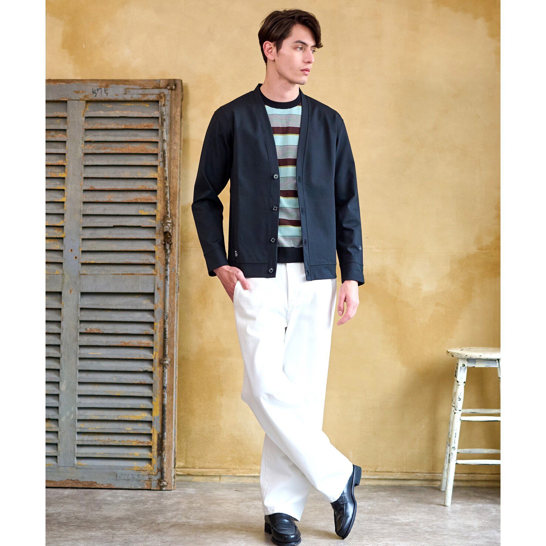 DRESSTERIOR「【接触冷感／セットアップ可】ドライタッチ ハイカウントカットソー カーディガン」|カーディガン|