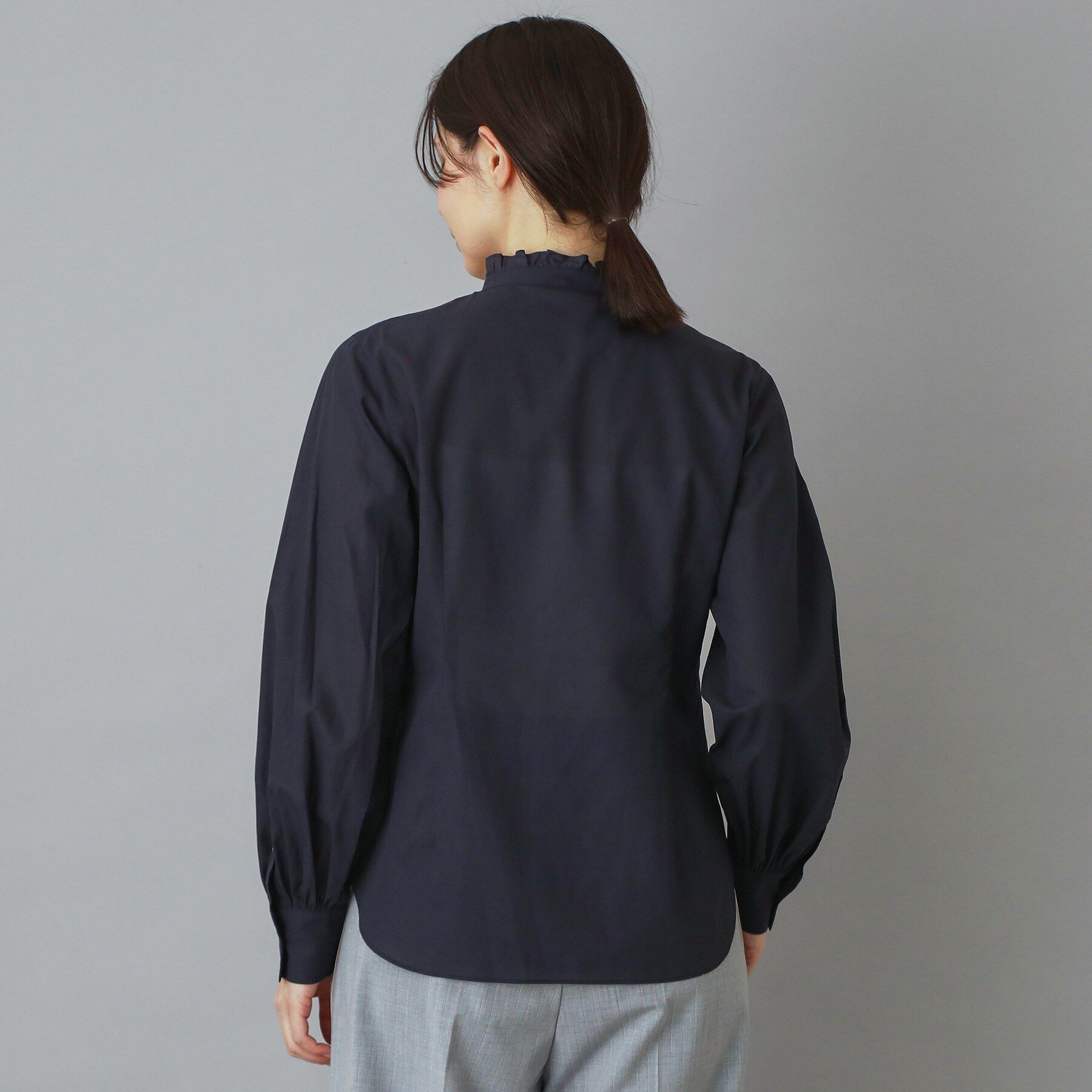 DRESSTERIOR「【ウォッシャブル/通勤】スタンドフリルネックブラウス」|シャツ・ブラウス|