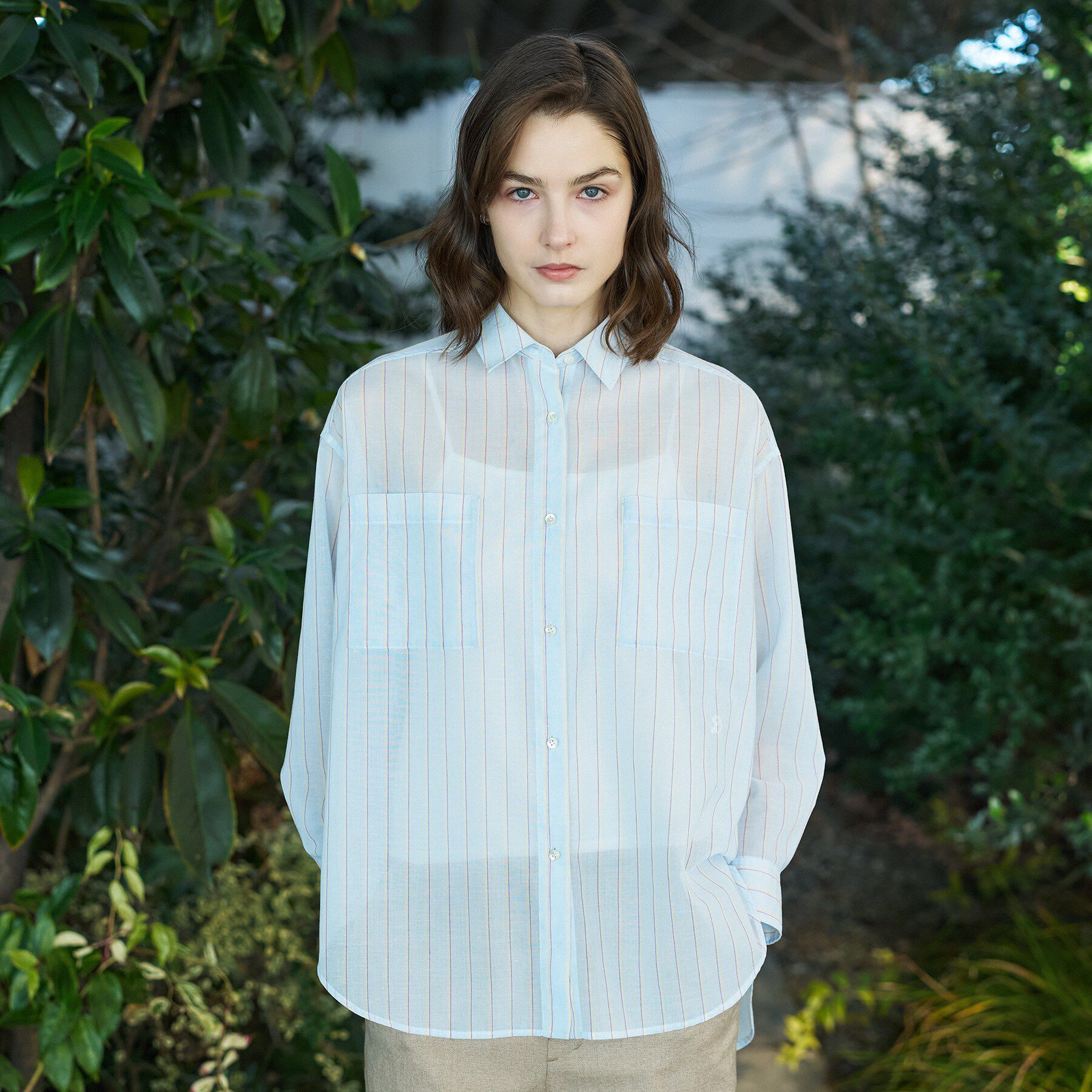 DRESSTERIOR「【軽くて快適/ウォッシャブル】ストライプシアーシャツ」|シャツ・ブラウス|