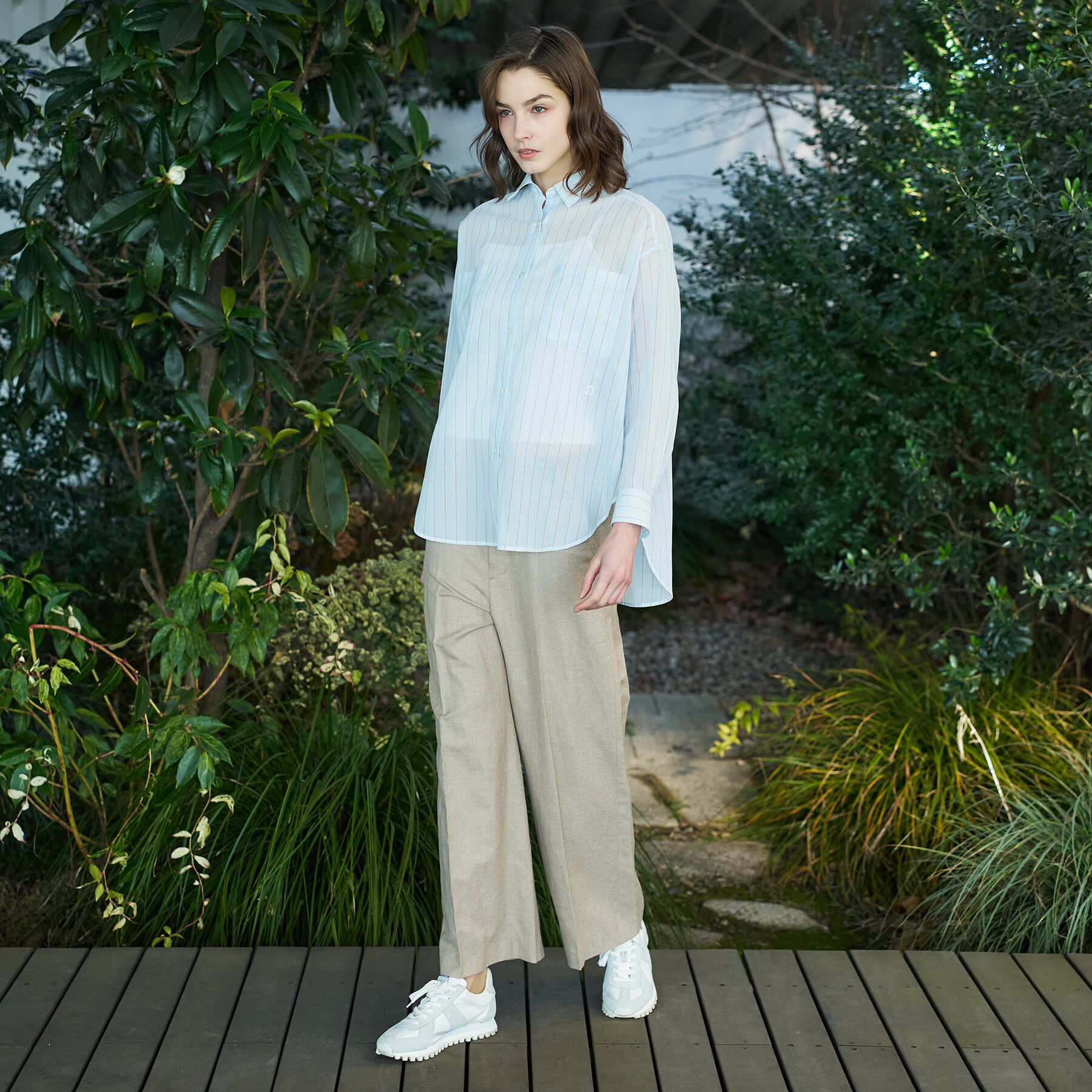 DRESSTERIOR「【軽くて快適/ウォッシャブル】ストライプシアーシャツ」|シャツ・ブラウス|