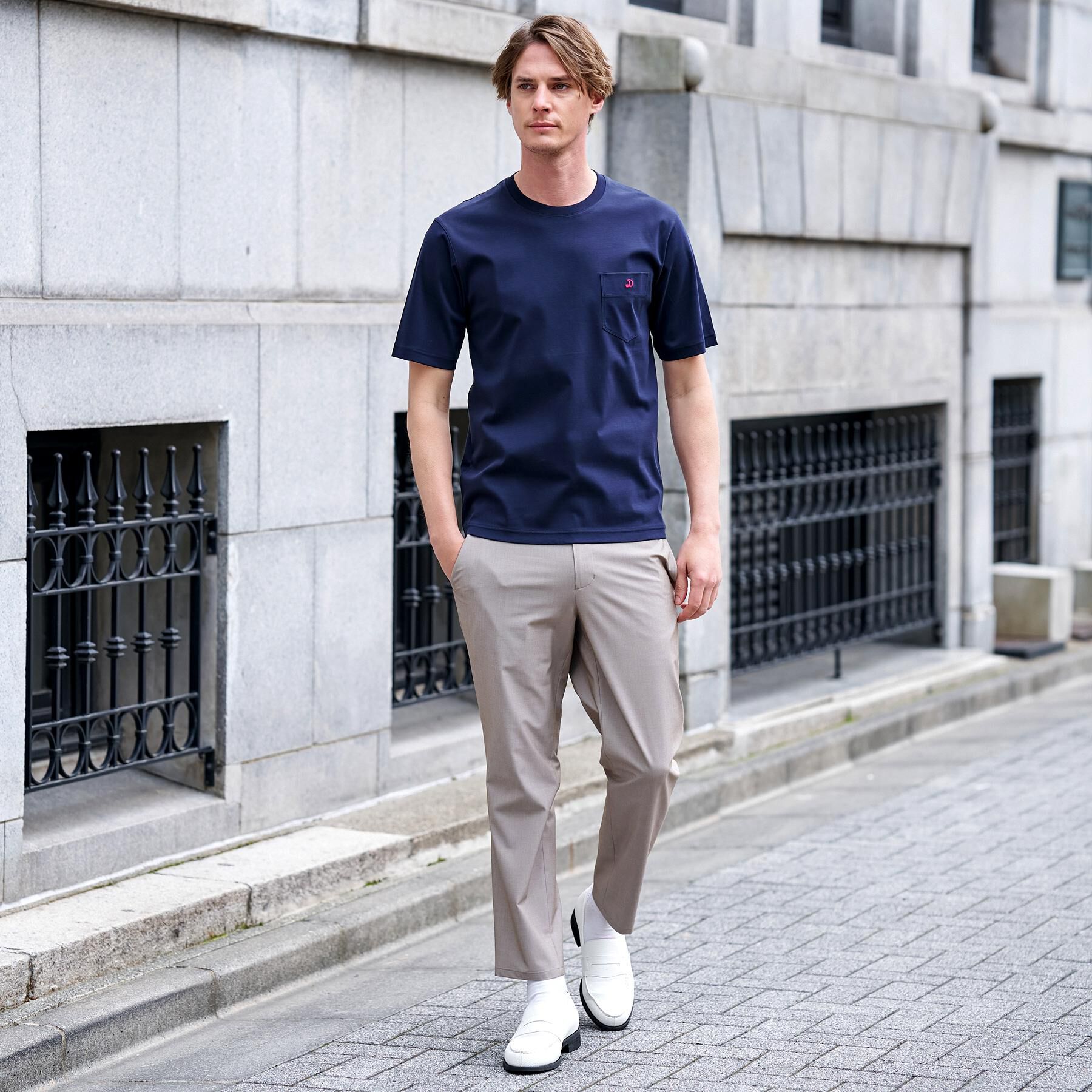 DRESSTERIOR「【接触冷感／抗菌防臭／消臭】ICE CLEAR COTTON ポケットTシャツ」|Tシャツ・カットソー|