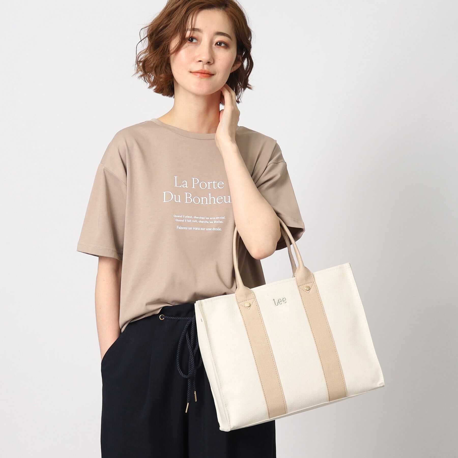 grove「【Lee別注】スクエアA4 2WAYトート【A4サイズ収納可】」|トートバッグ|