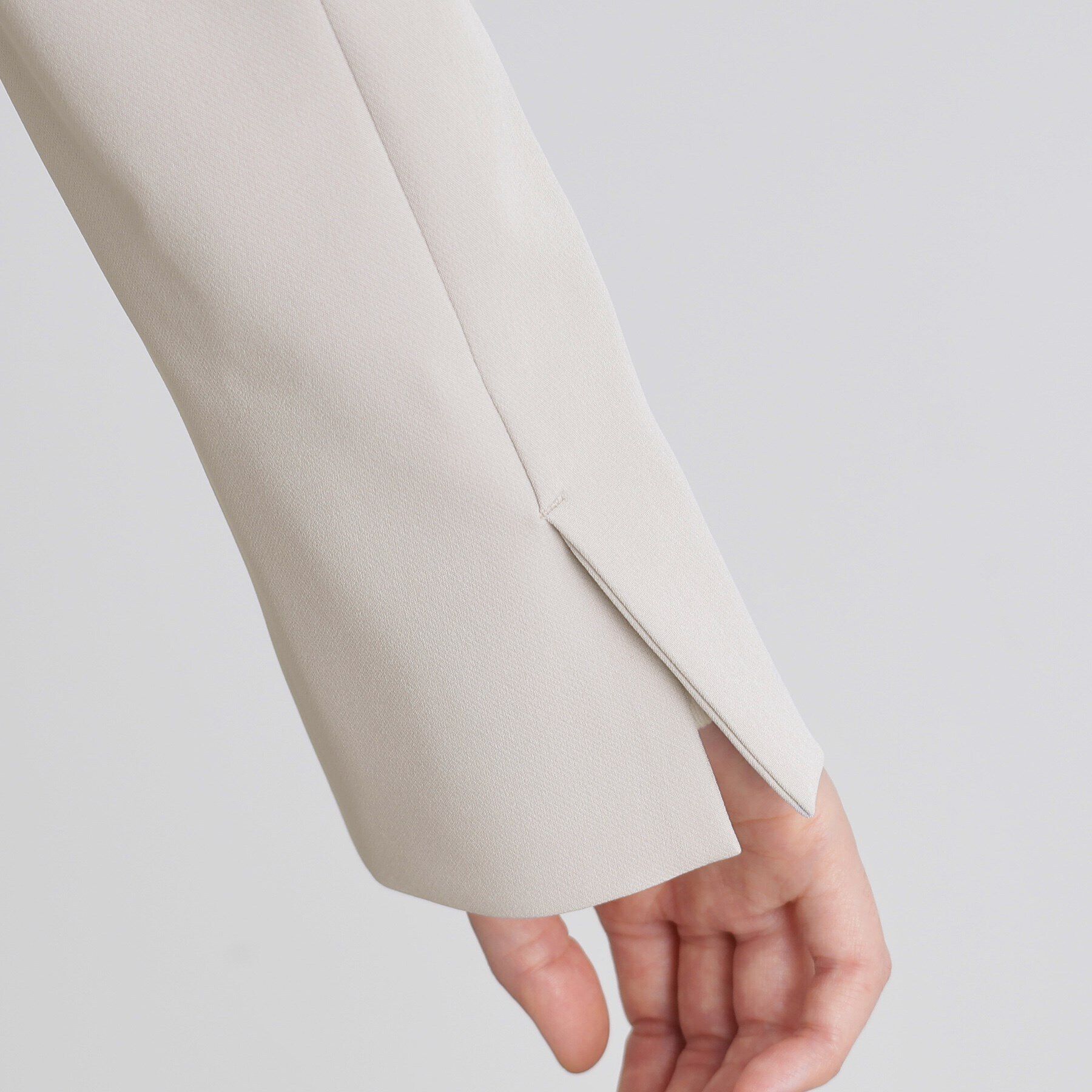 grove「しなやかストレッチ イージーケアジャケット」|ノーカラージャケット|