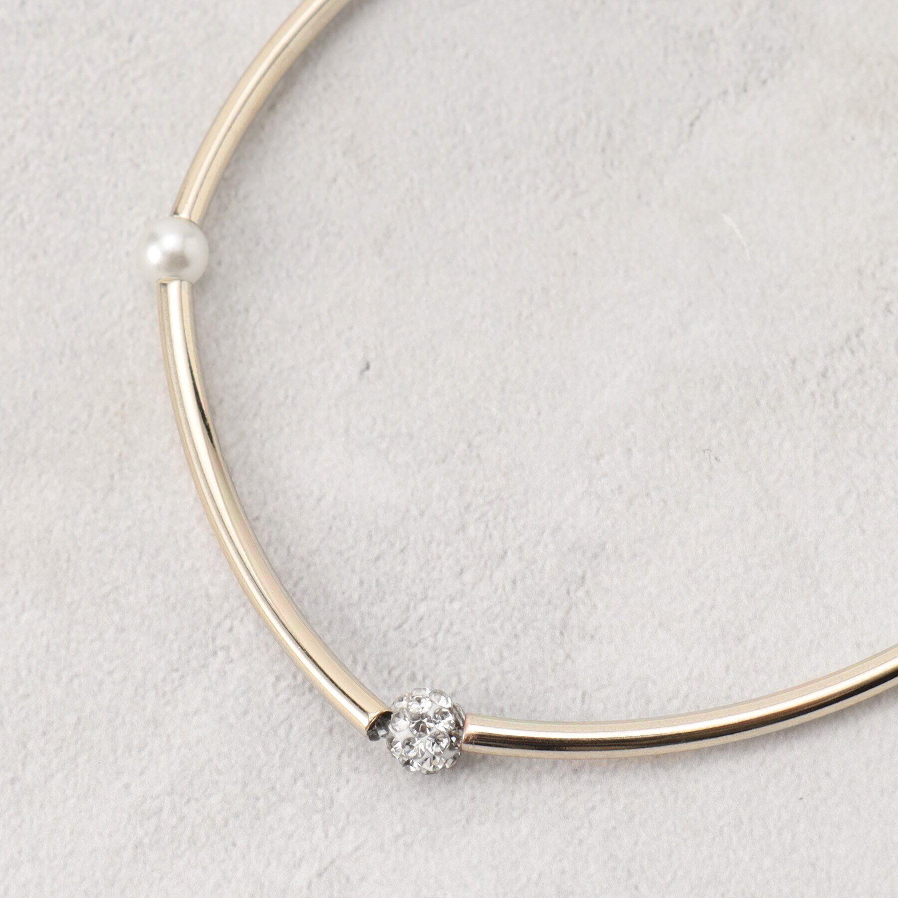 grove「フェイクパールゴムブレスレット【2本セット/入卒対応可】」|ブレスレット・バングル|