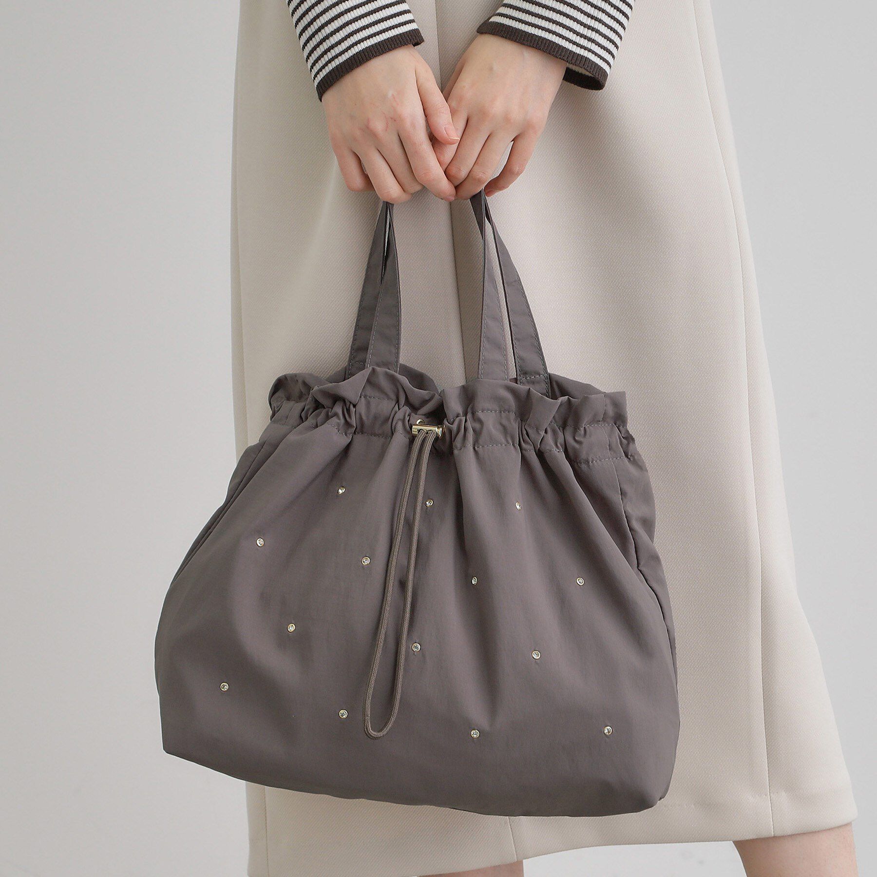 grove「キラストーンドロスト2WAYショルダー」|ショルダー・メッセンジャー|チャコールグレー(9