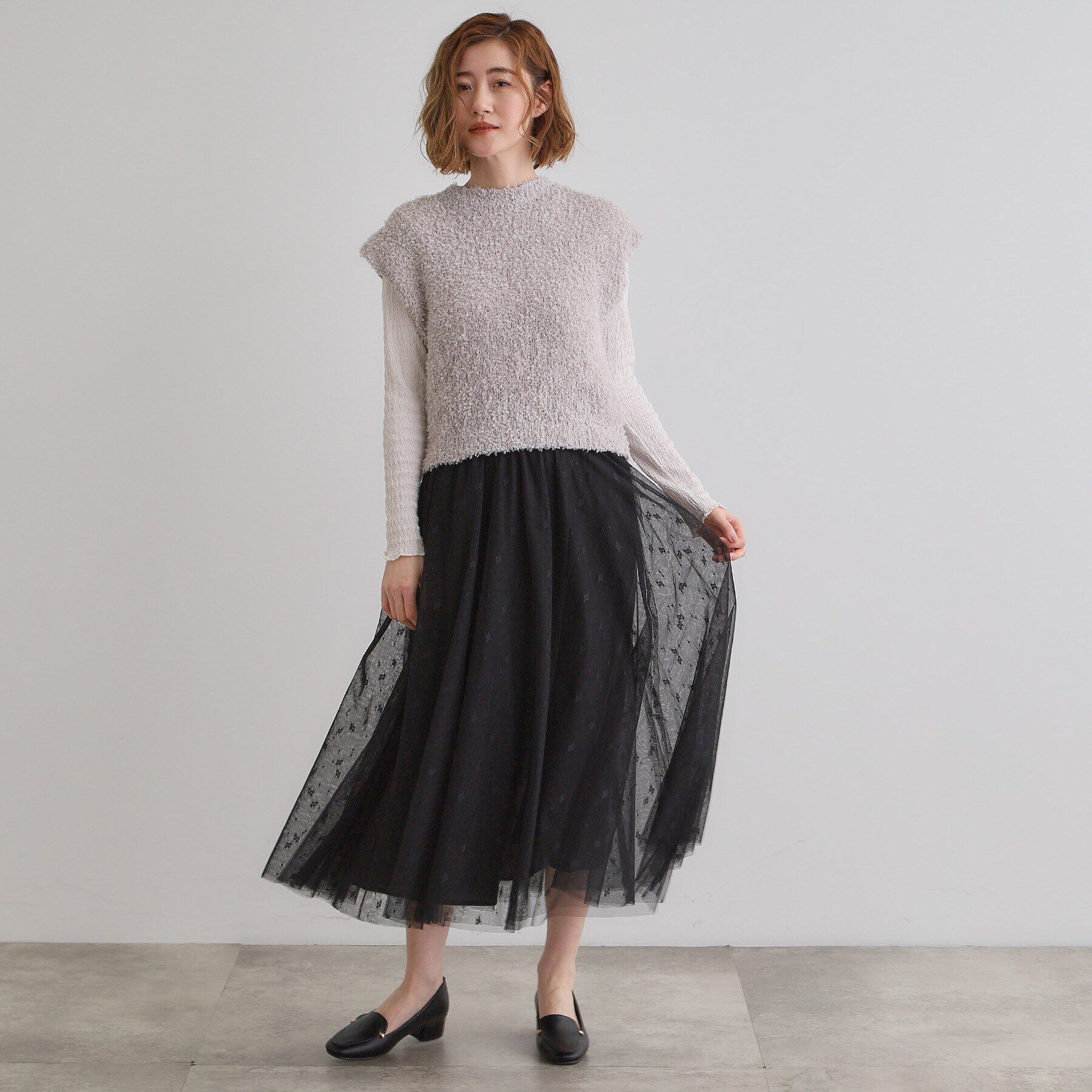 grove「ラメリリーニットベスト」|ベスト・ジレ|