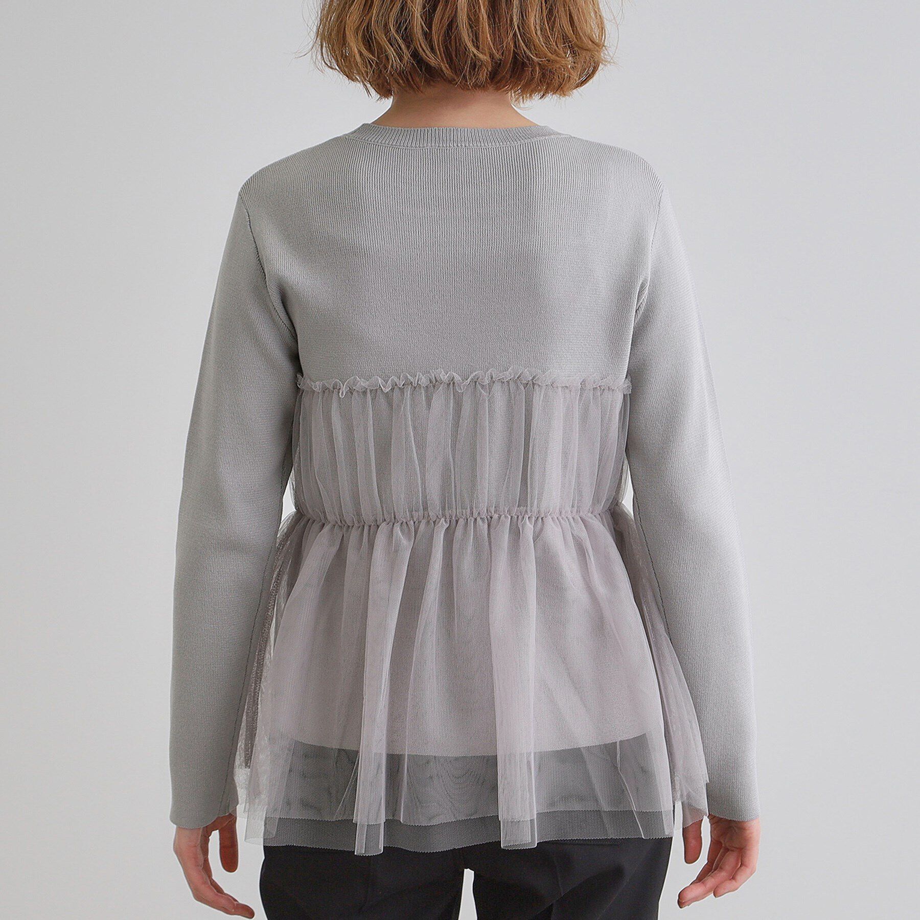 grove「チュールドッキングニットプルオーバー」|ニット・セーター|