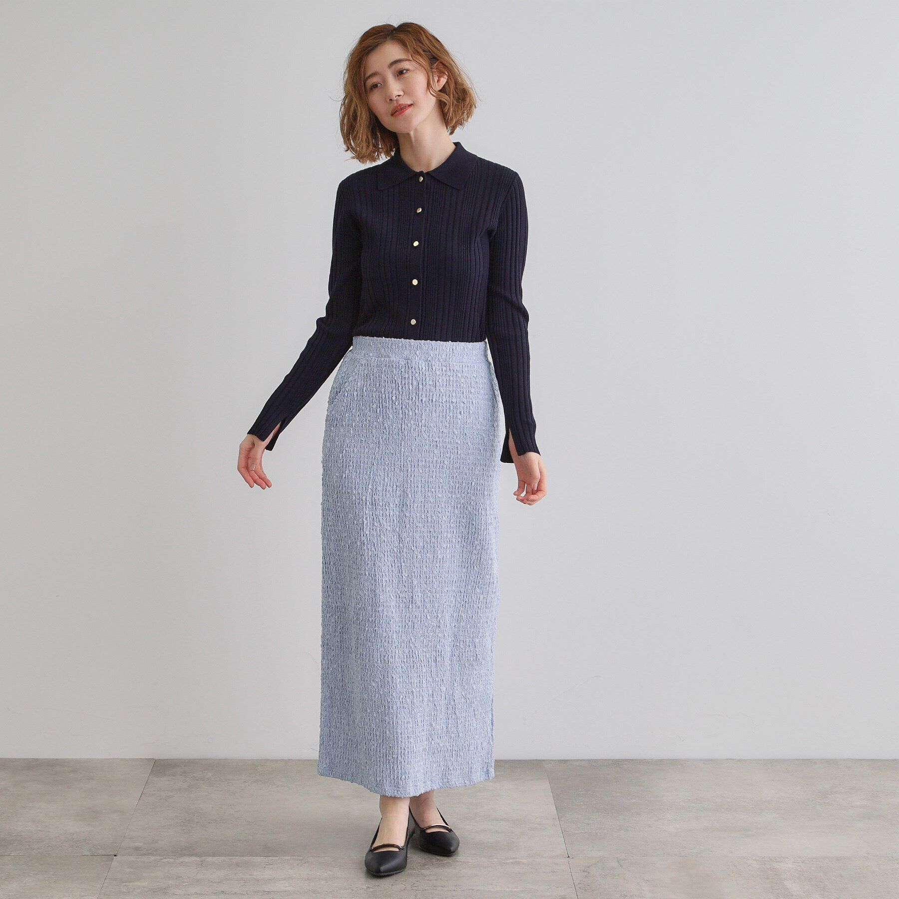 grove「シャーリングナロースカート」|スカート|