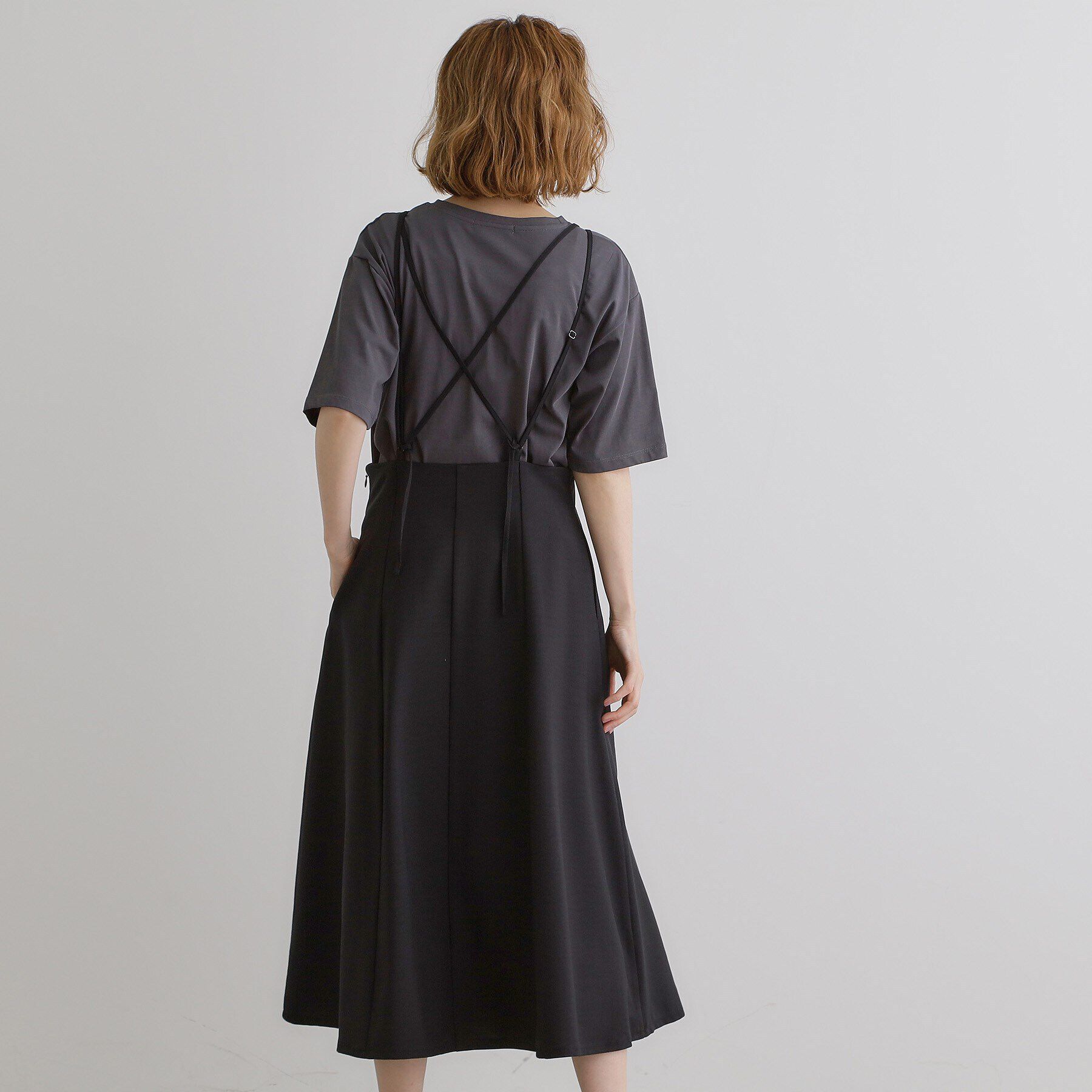 grove「ダブルストラップフレアスカート」|スカート|