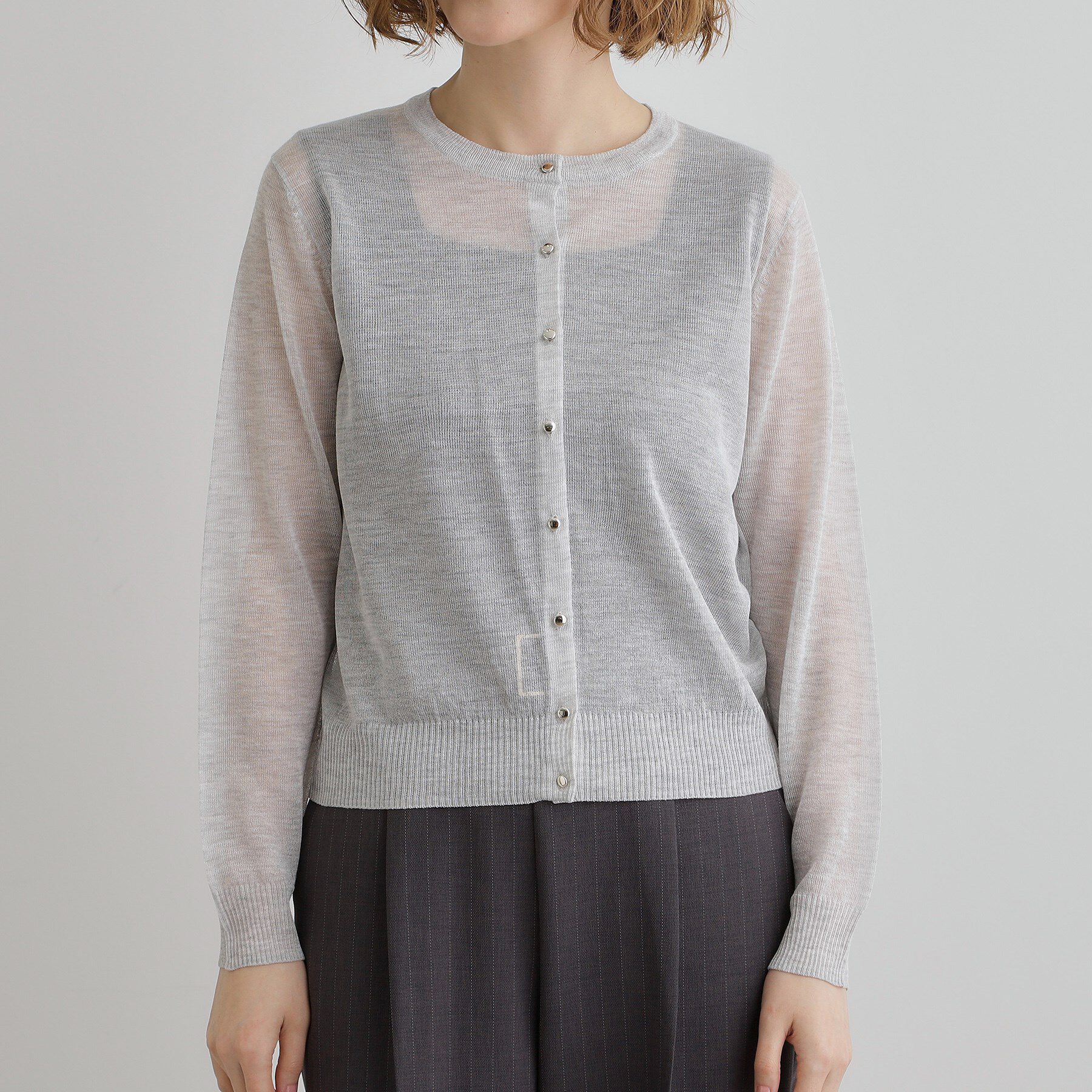 grove「【雑誌掲載】洗えるシアーカーディガン」|カーディガン|