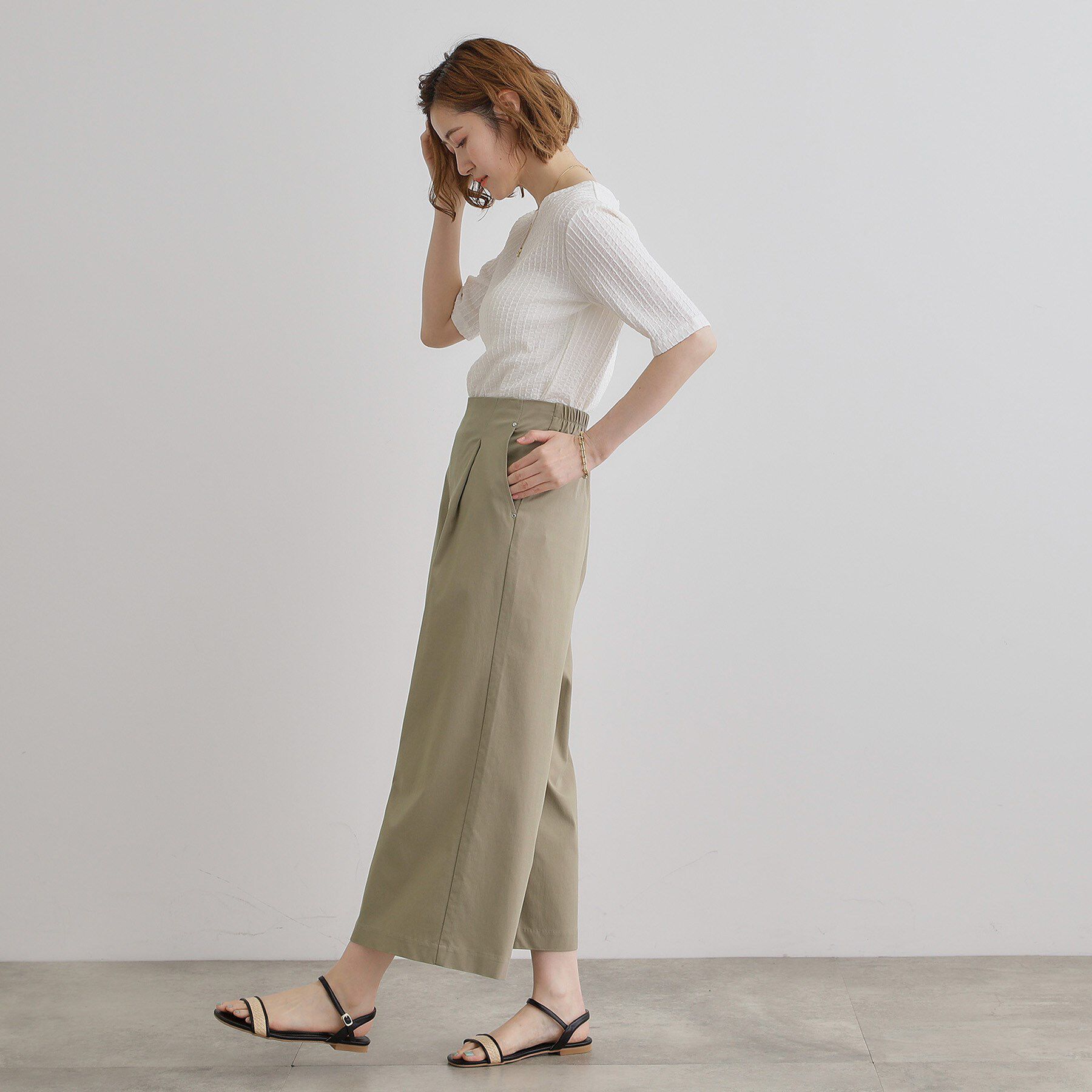 grove「【冷感】サマーハイパーストレッチワイドパンツ」|その他|