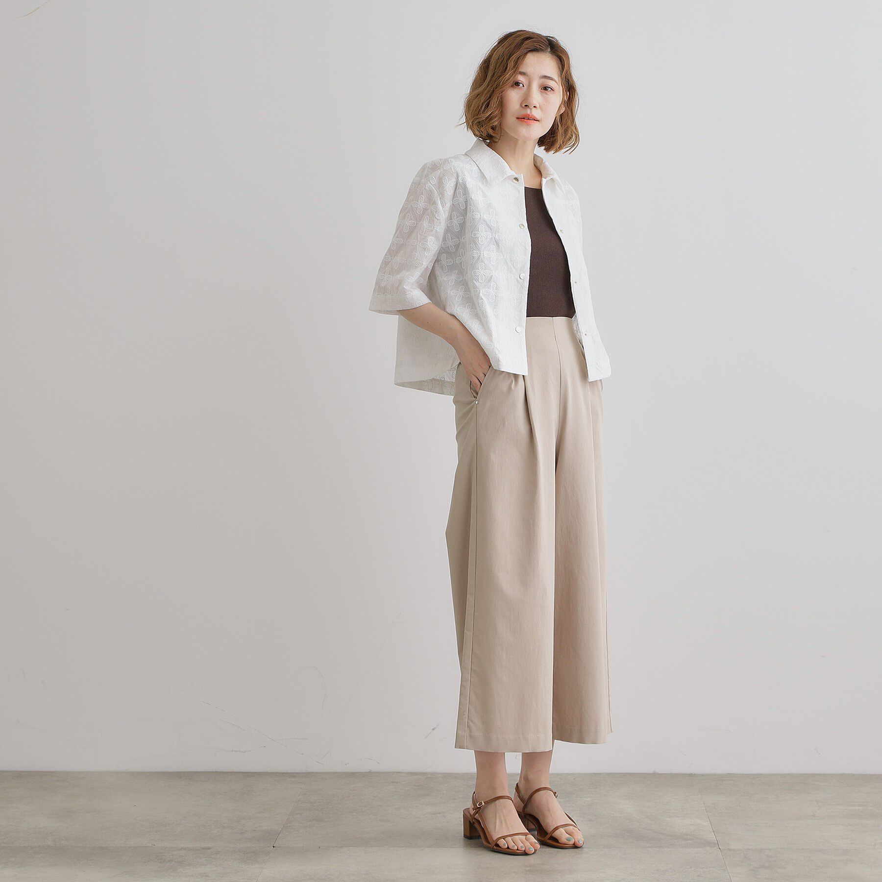 grove「【冷感】サマーハイパーストレッチワイドパンツ」|その他|