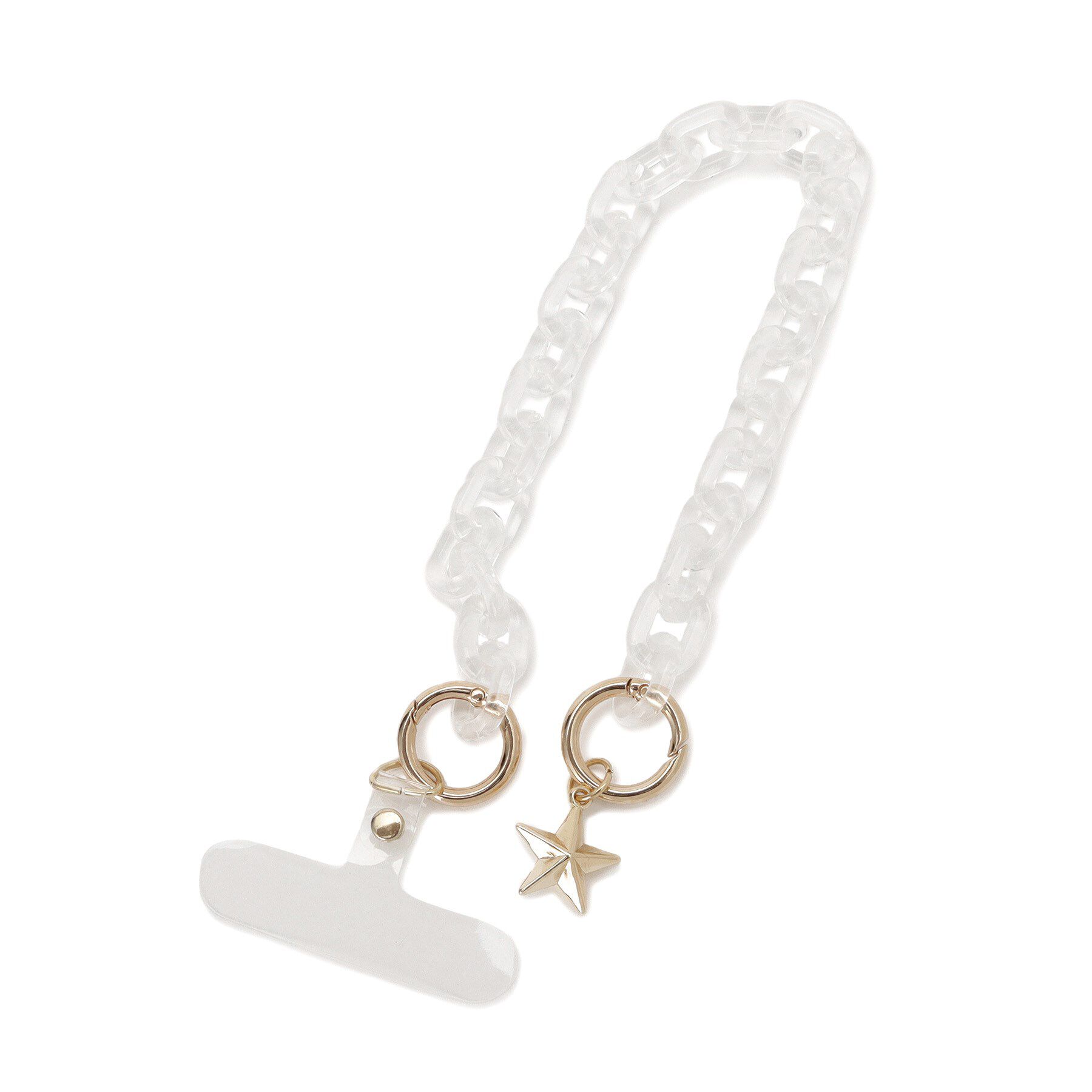 grove「パール調アクリルチェーンストラップチャーム」|キーケース|