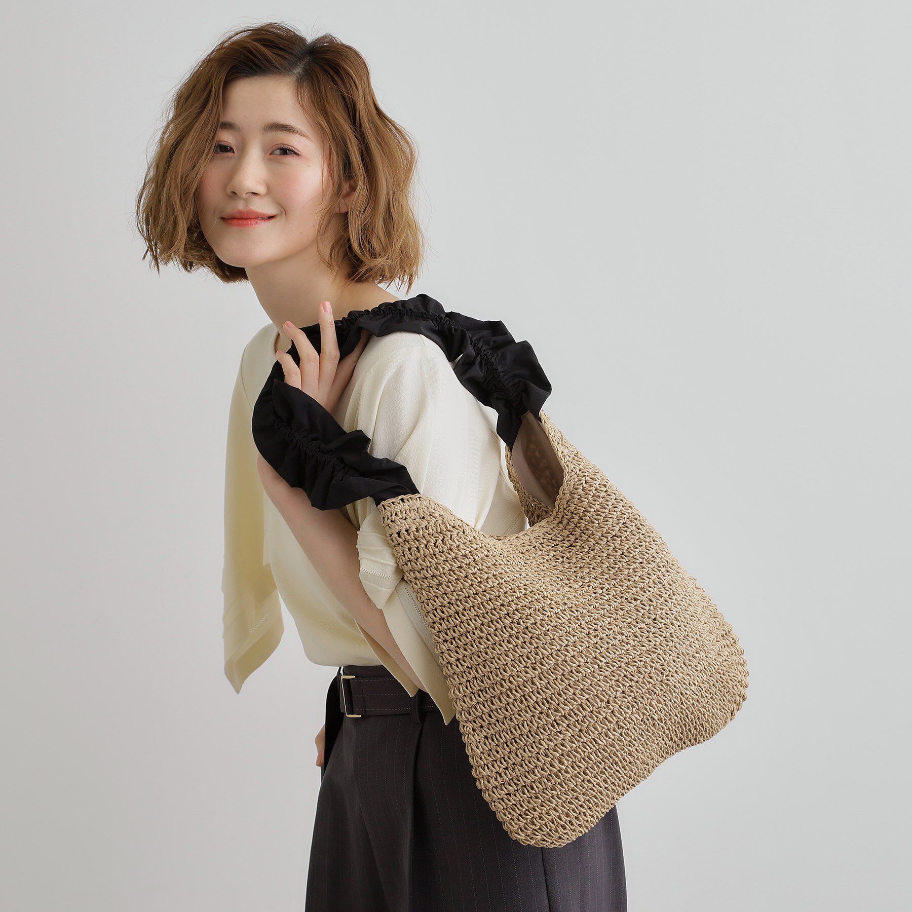 grove「フリルギャザーペーパーワンショルダー」|ショルダー・メッセンジャー|