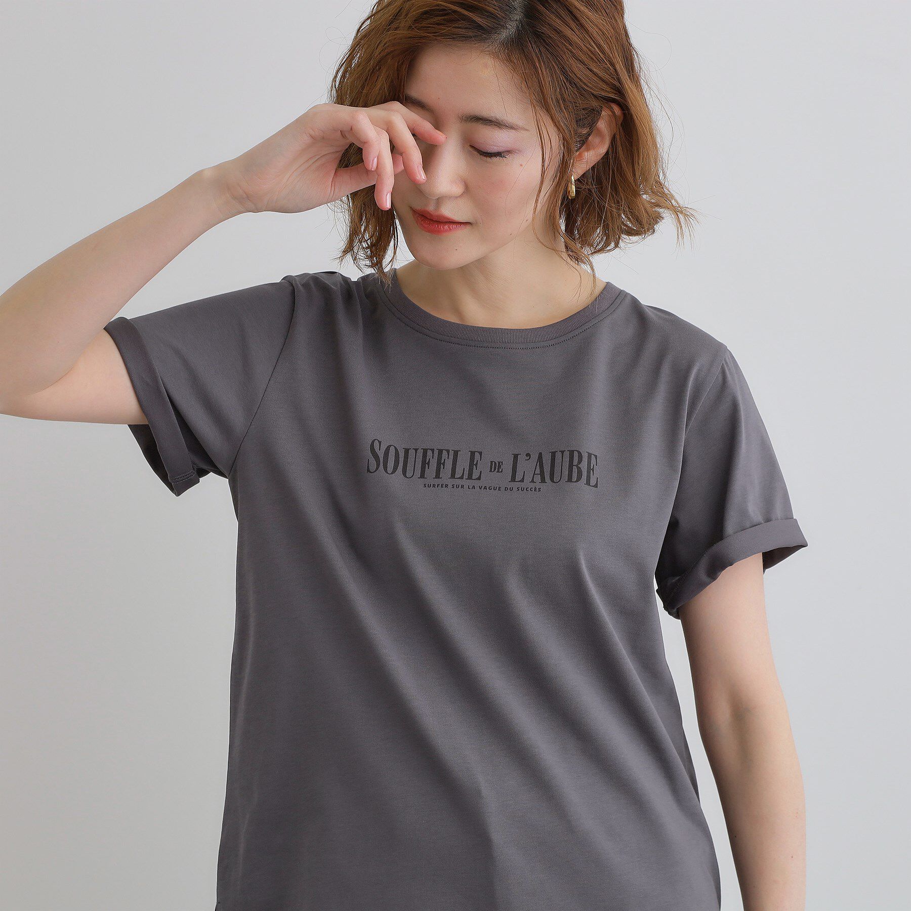 grove「【UVカット・接触冷感】ベーシックロゴTシャツ」|Tシャツ・カットソー|
