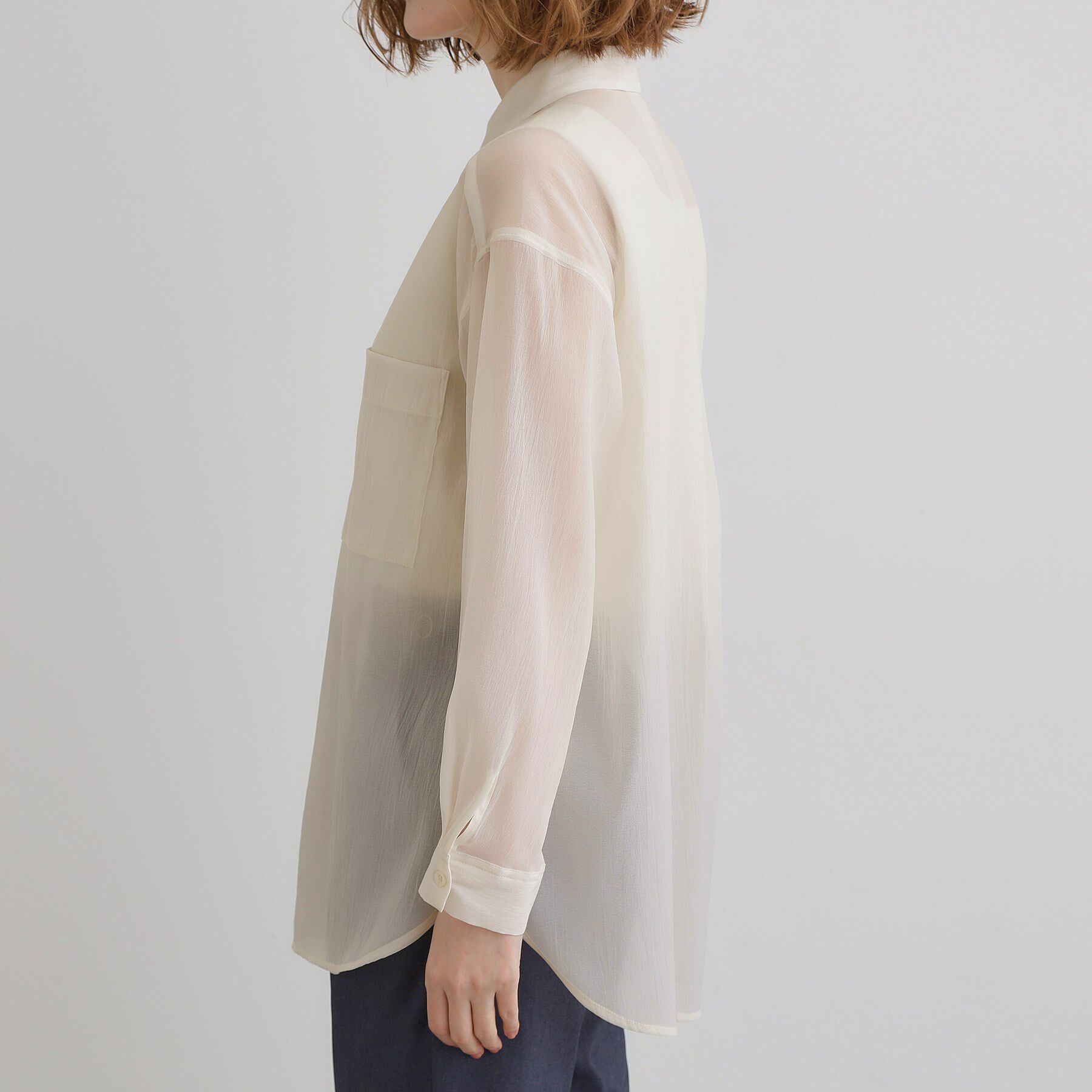 grove「【大人の抜け感スタイル】ストライプアソートシアーオーバーシャツ」|シャツ・ブラウス|