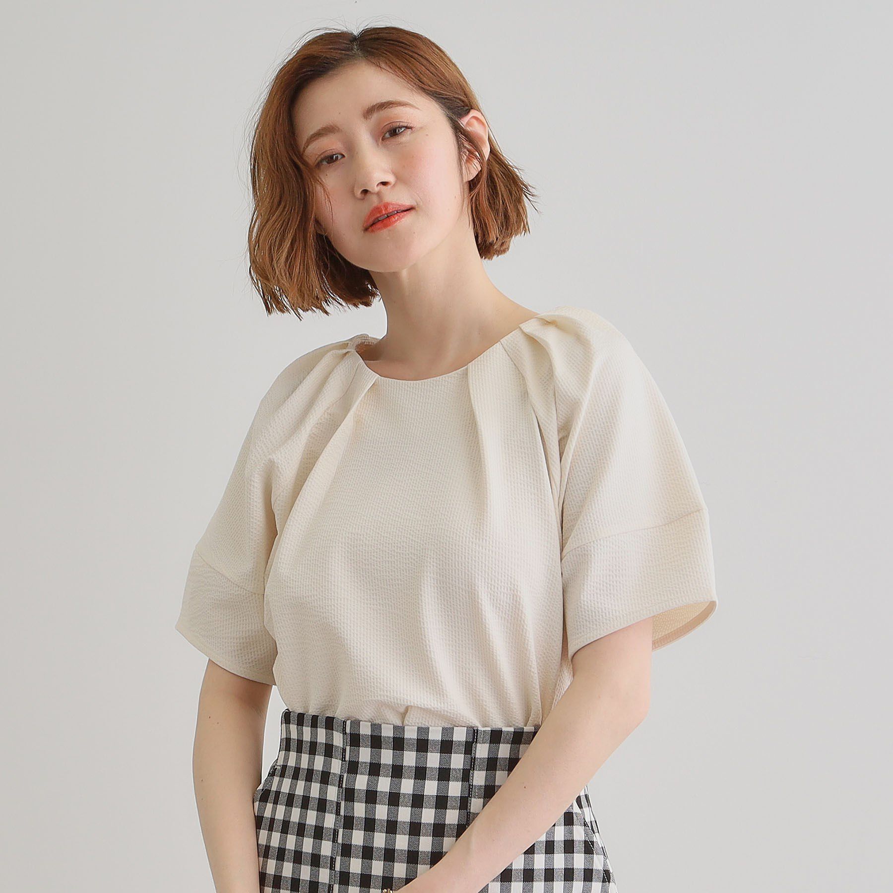 grove「楽してきまる ランタンスリーブプルオーバー」|Tシャツ・カットソー|