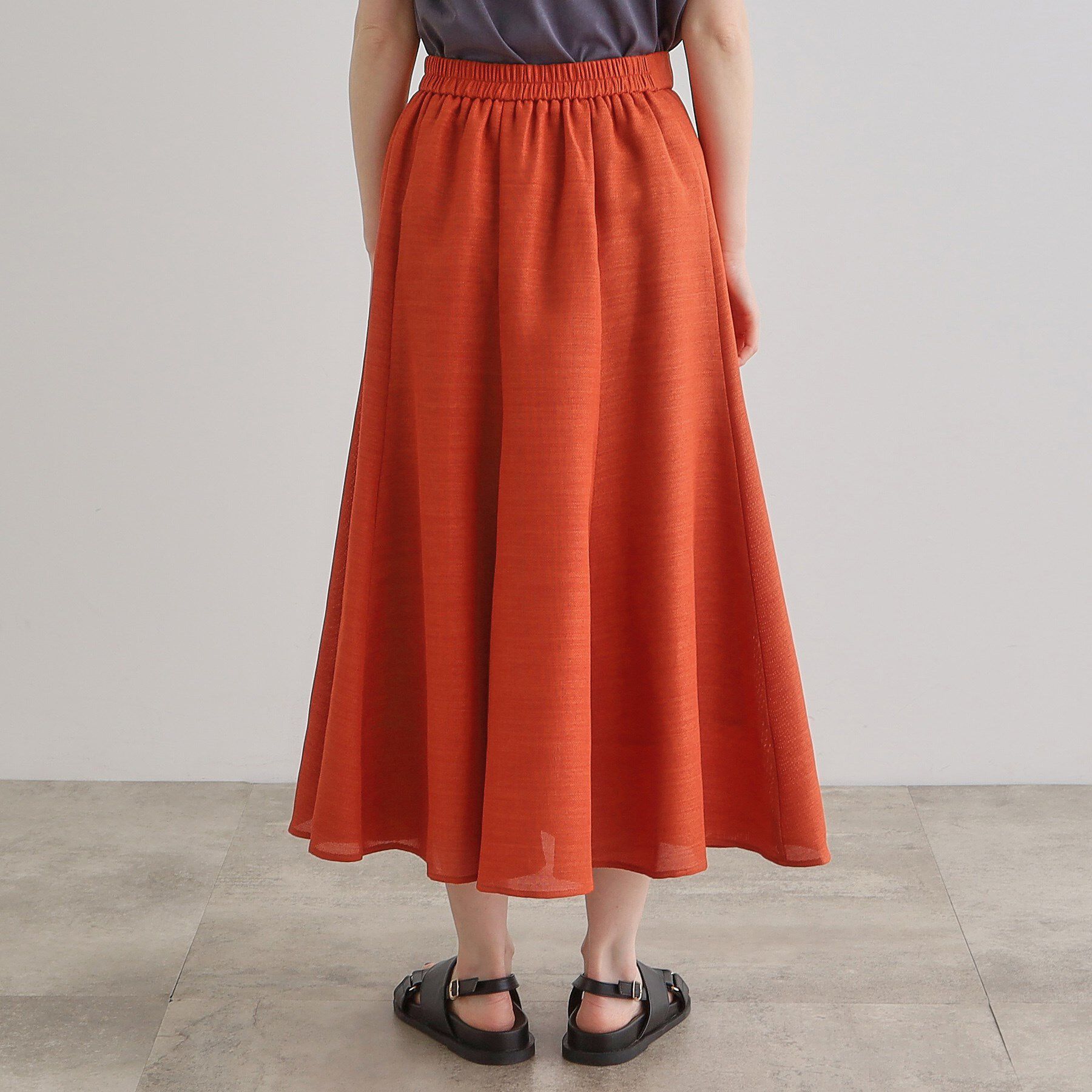 grove「【大人のリゾートスタイル/SETUP】麻調フレアスカート」|スカート|