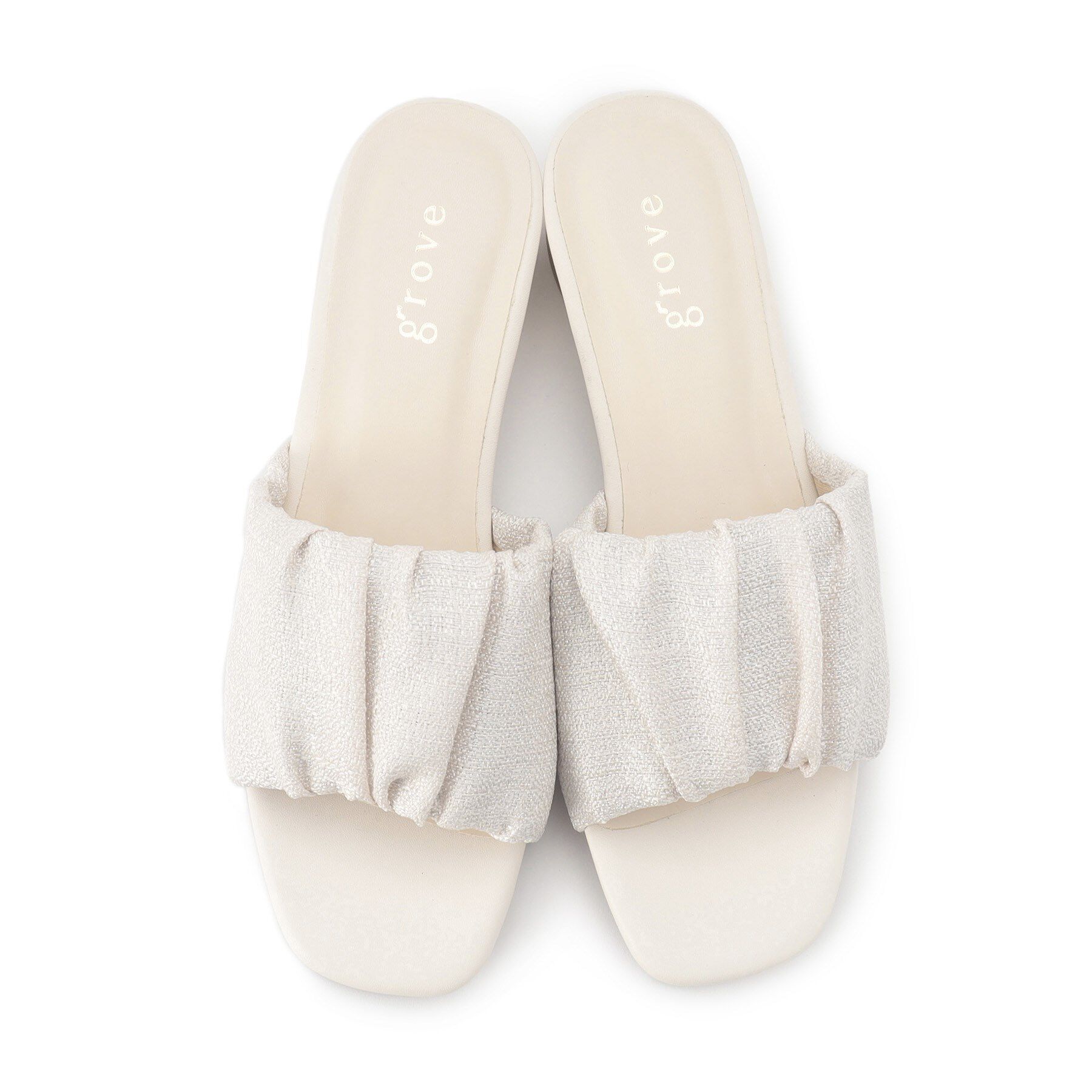 grove「ギャザーミュールサンダル」|サンダル|