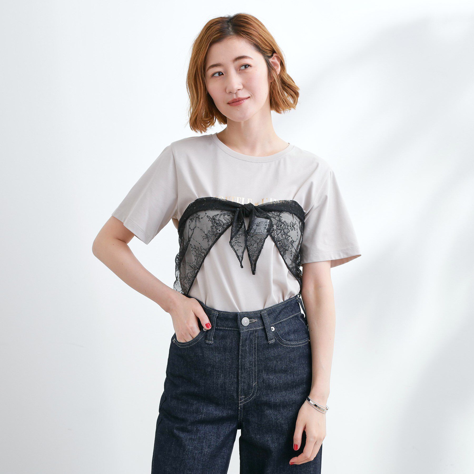 grove「レーストライアングルスカーフ」|バンダナ・スカーフ|