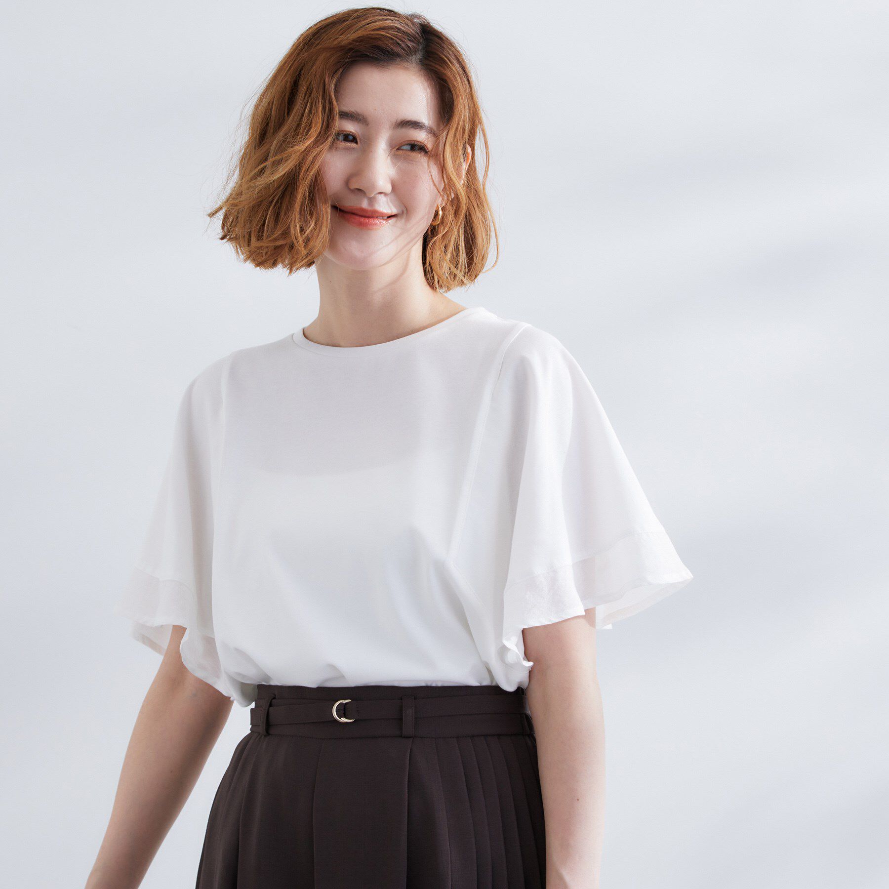 grove「【UVカット/二の腕カバー】1枚で着映えするフレアスリーブデザイン」|Tシャツ・カットソー|