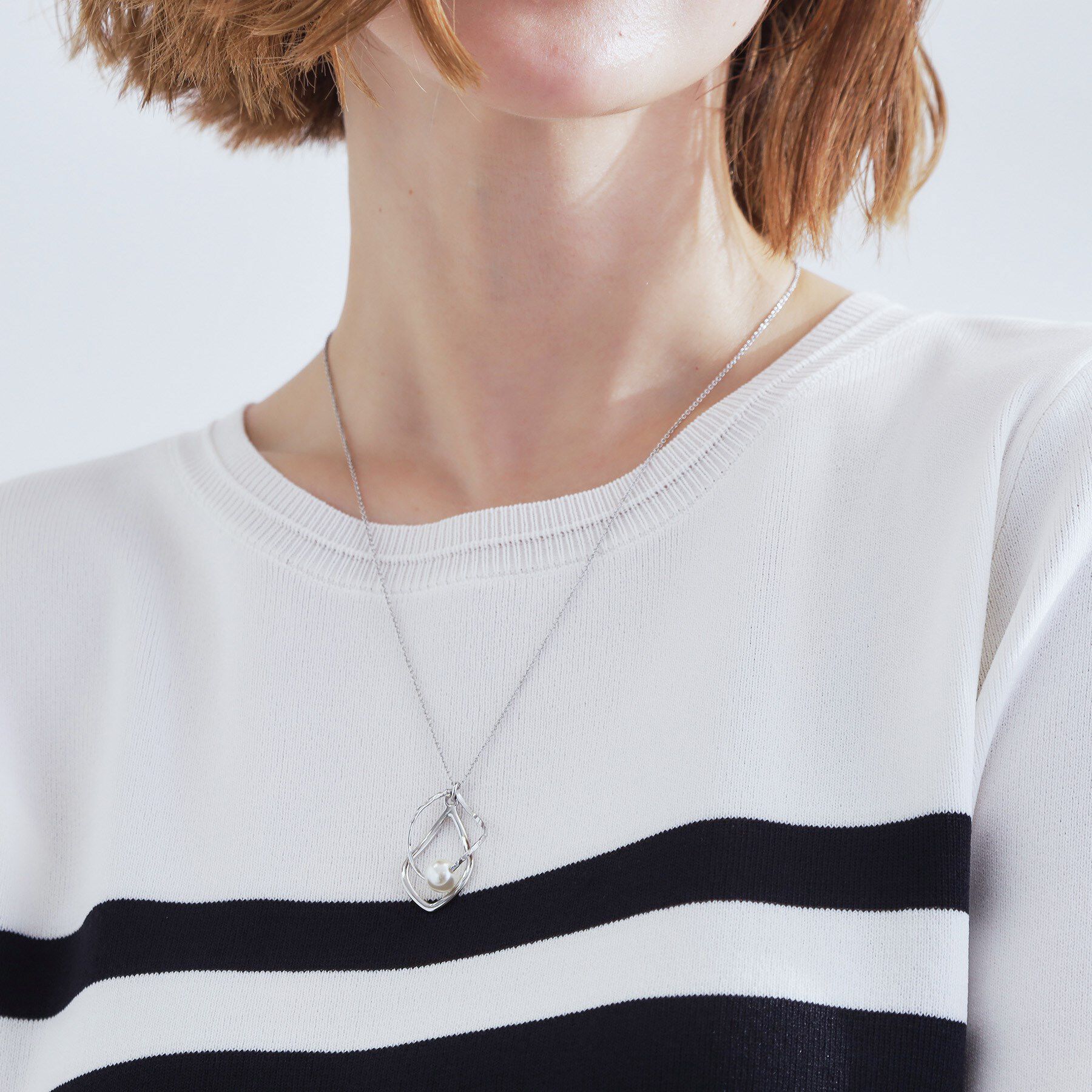 grove「ツイストデザインパール調ネックレス」|ネックレス|