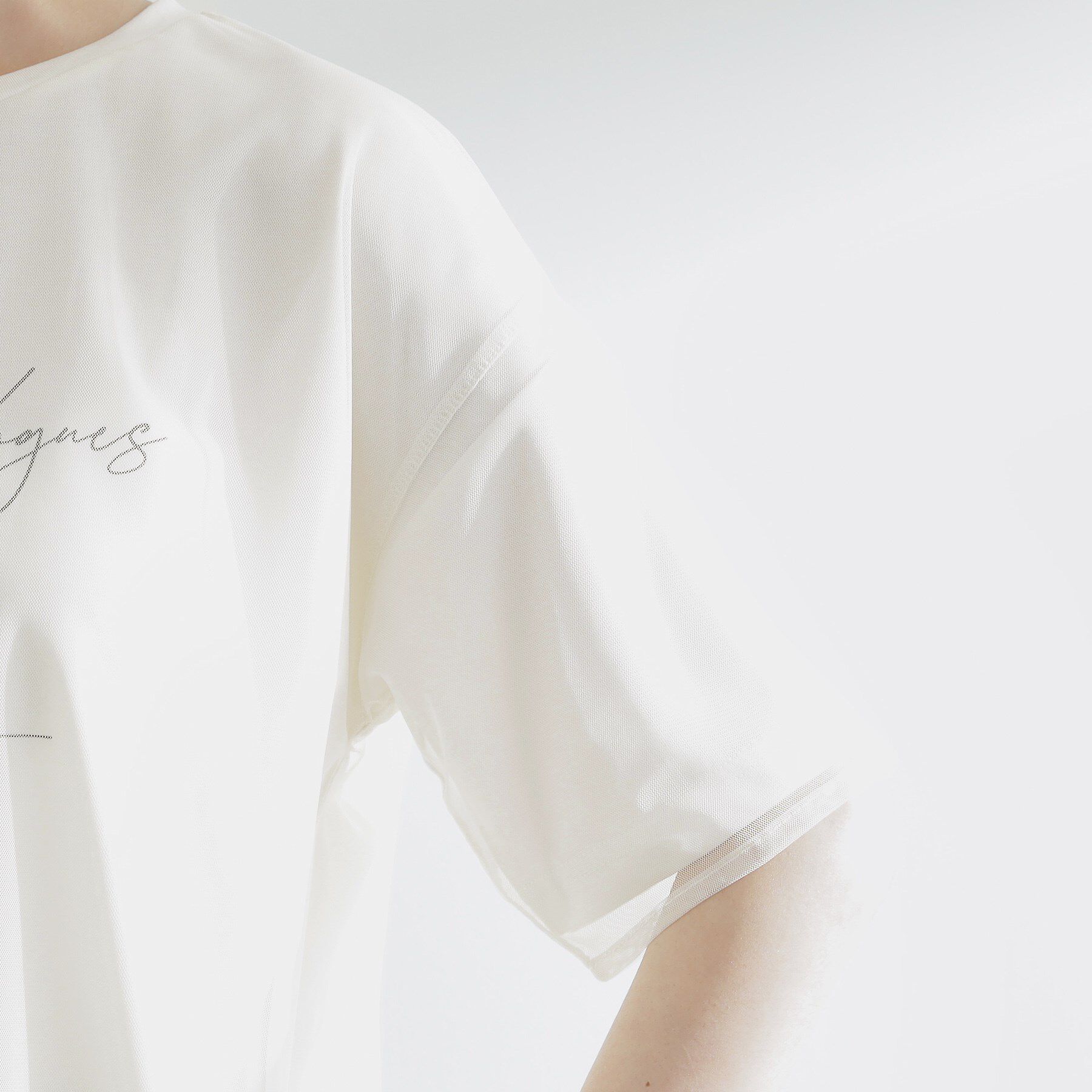 grove「ラフだけどおしゃれ　チュールレイヤードTシャツ」|Tシャツ・カットソー|